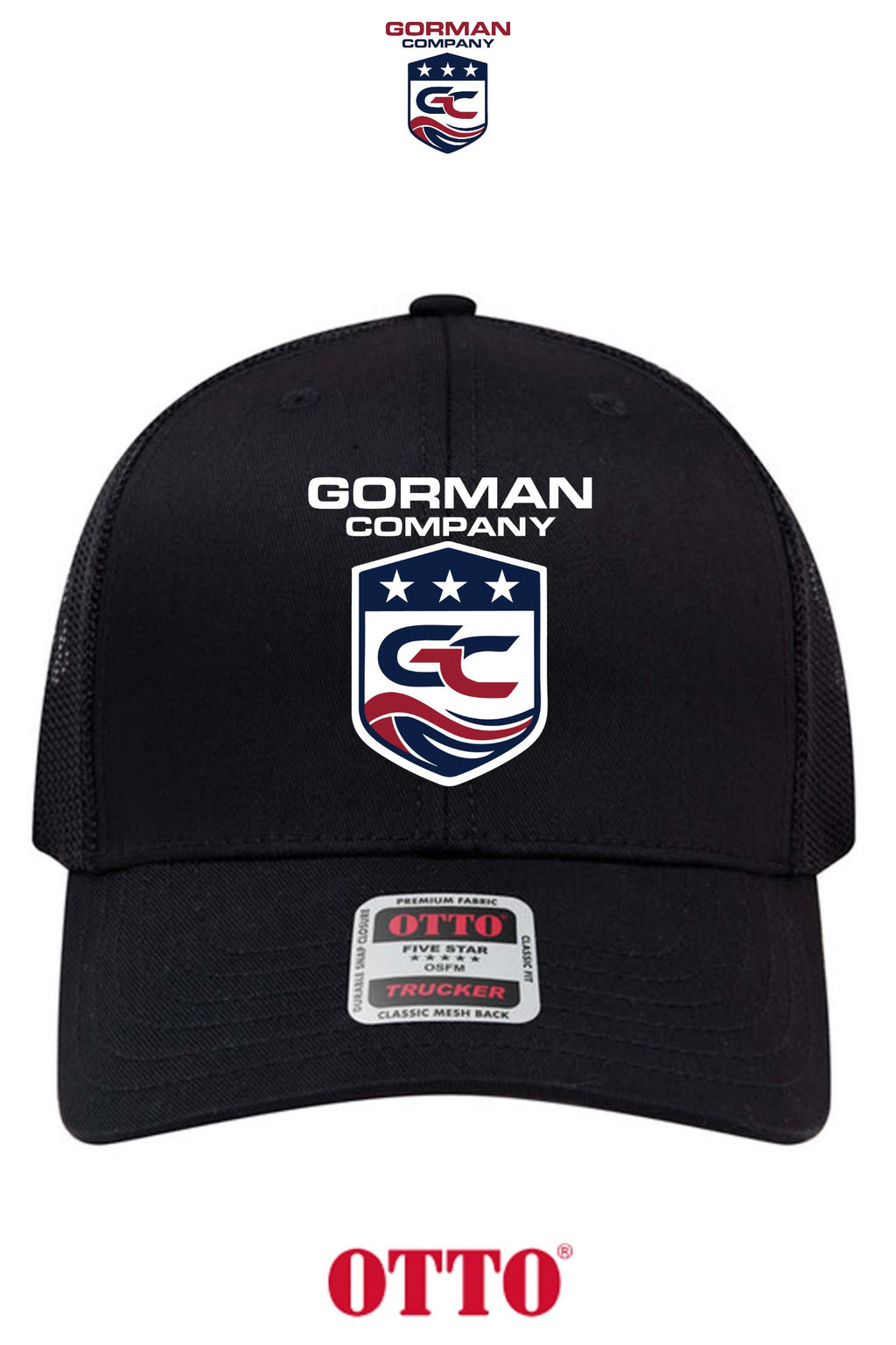**BULK BUY SPECIAL** OTTO CAP® 6 Panel Mid Profile Mesh Back Trucker Hat - GORMAN CO - PANAMA CITY