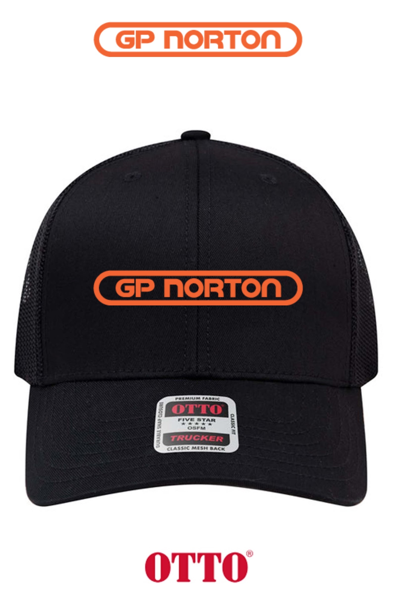 **BULK BUY SPECIAL** OTTO CAP® 6 Panel Mid Profile Mesh Back Trucker Hat - G P NORTON