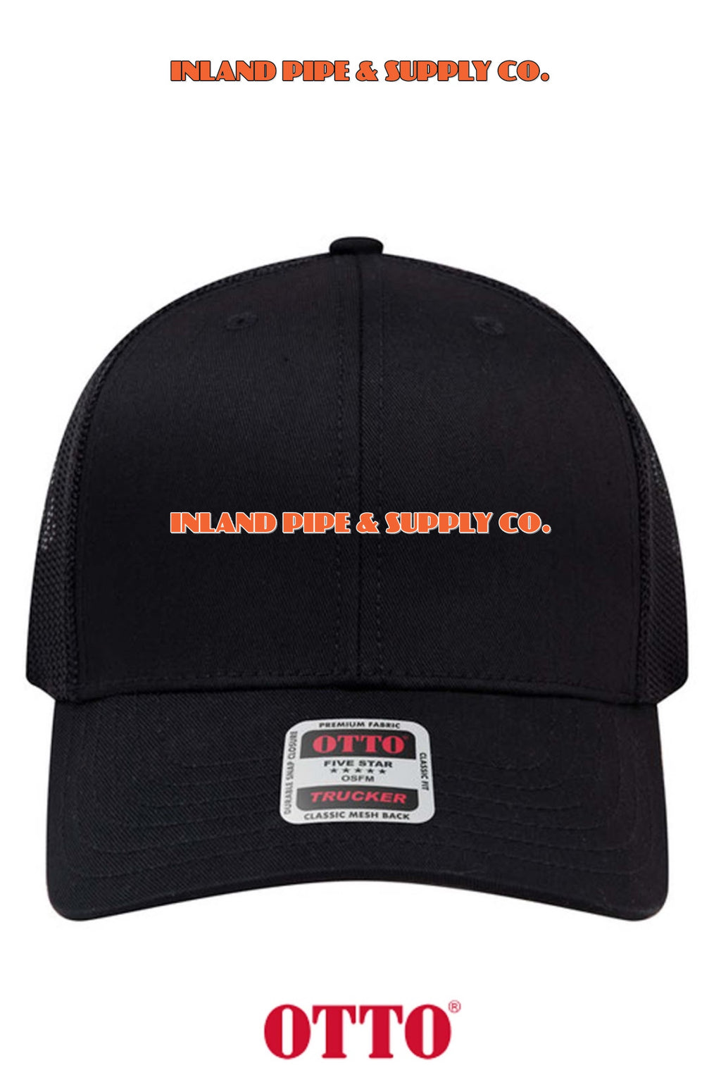 **BULK BUY SPECIAL** OTTO CAP® 6 Panel Mid Profile Mesh Back Trucker Hat - INLAND PIPE AND SUPPLY