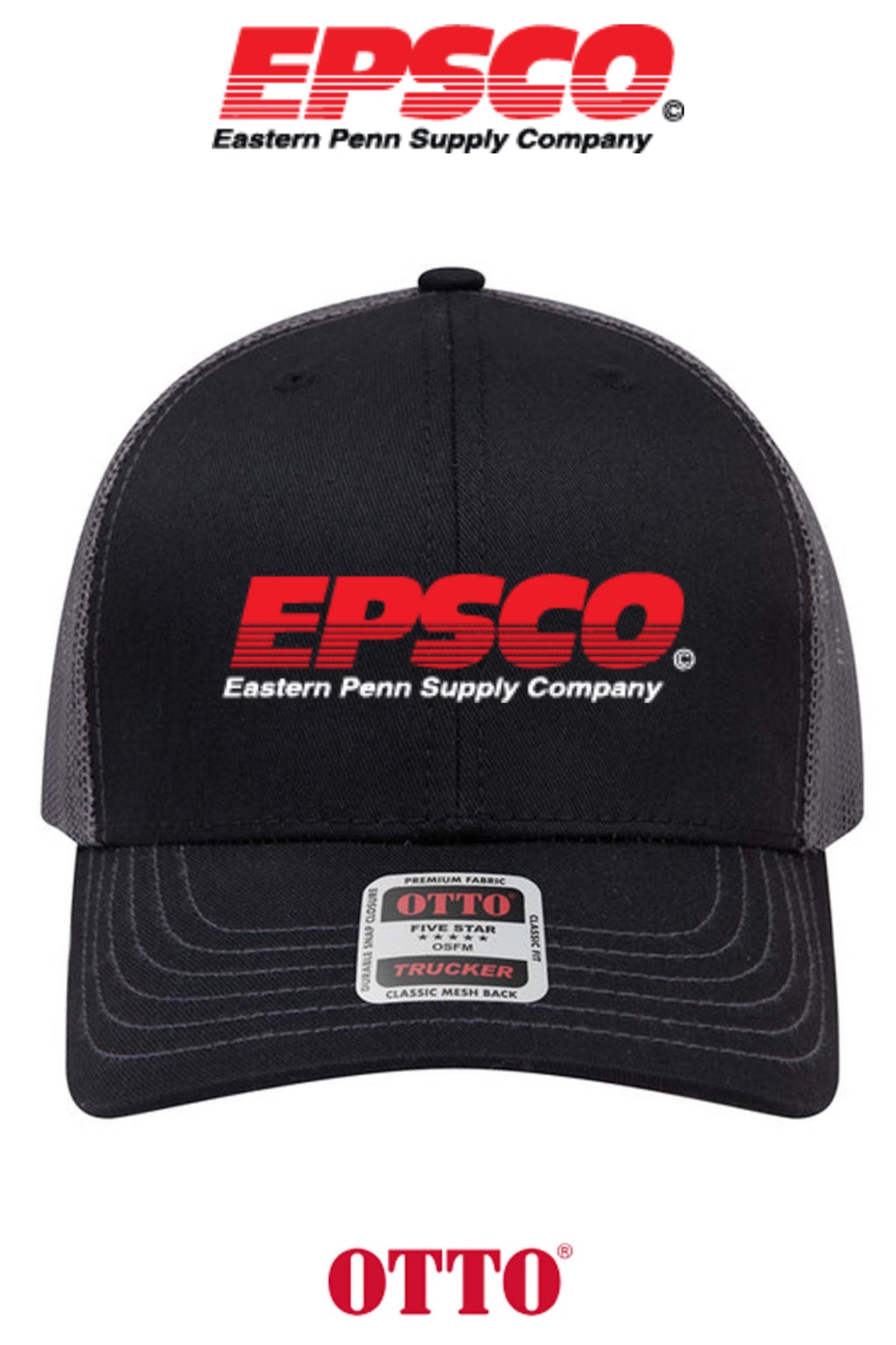 **BULK BUY SPECIAL** OTTO CAP® 6 Panel Mid Profile Mesh Back Trucker Hat - EPSCO