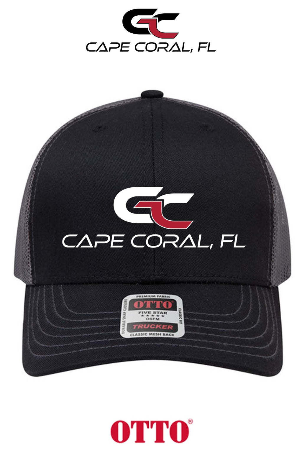 **BULK BUY SPECIAL** OTTO CAP® 6 Panel Mid Profile Mesh Back Trucker Hat - GORMAN CO - CAPE CORAL