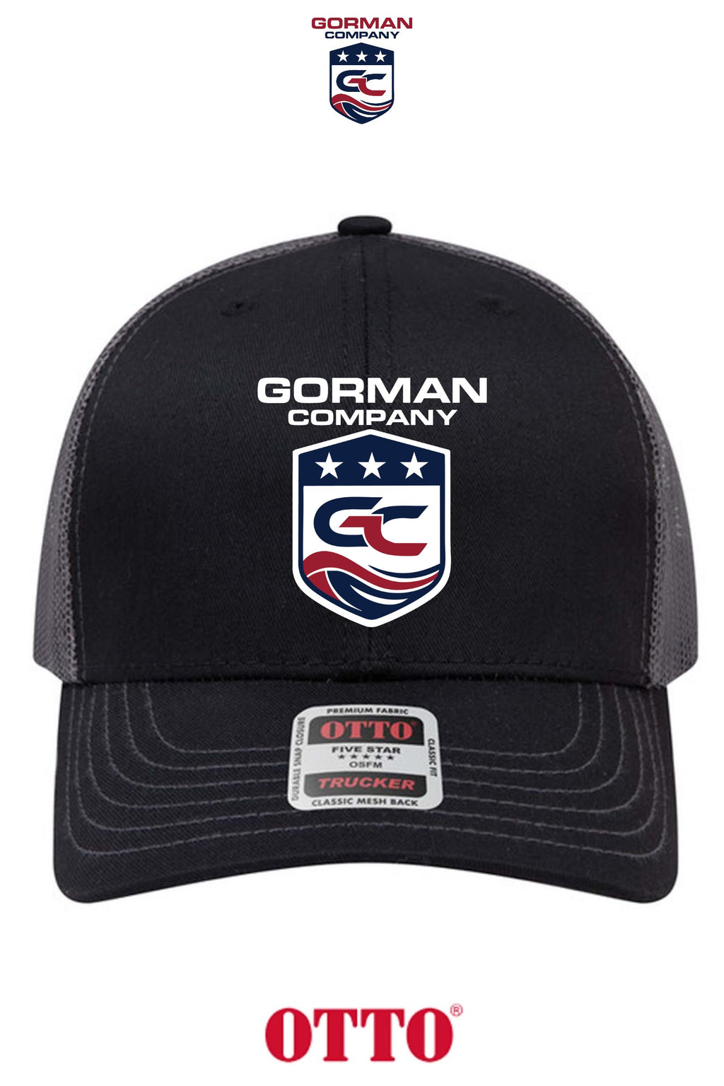 **BULK BUY SPECIAL** OTTO CAP® 6 Panel Mid Profile Mesh Back Trucker Hat - GORMAN CO - PANAMA CITY