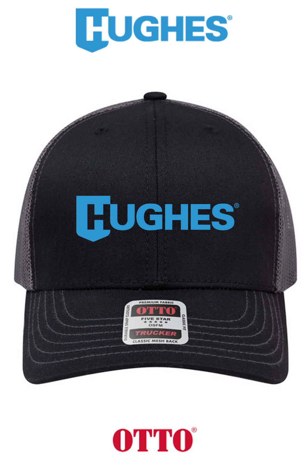 **BULK BUY SPECIAL** OTTO CAP® 6 Panel Mid Profile Mesh Back Trucker Hat - HUGHES SUPPLY