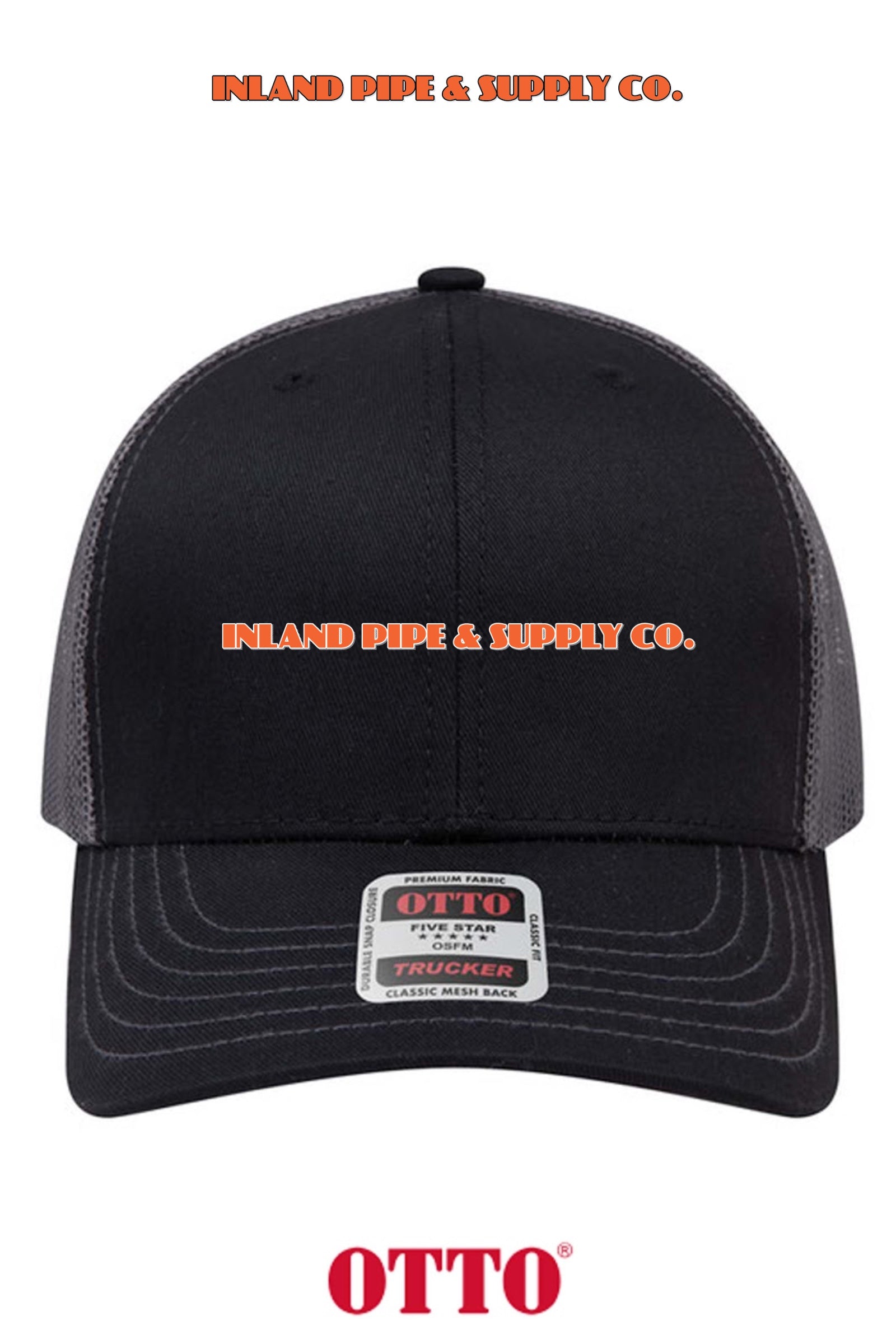 **BULK BUY SPECIAL** OTTO CAP® 6 Panel Mid Profile Mesh Back Trucker Hat - INLAND PIPE AND SUPPLY