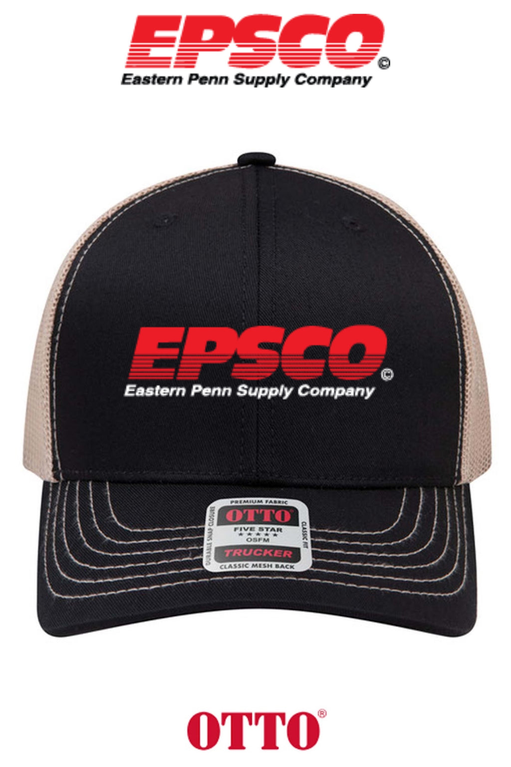 **BULK BUY SPECIAL** OTTO CAP® 6 Panel Mid Profile Mesh Back Trucker Hat - EPSCO