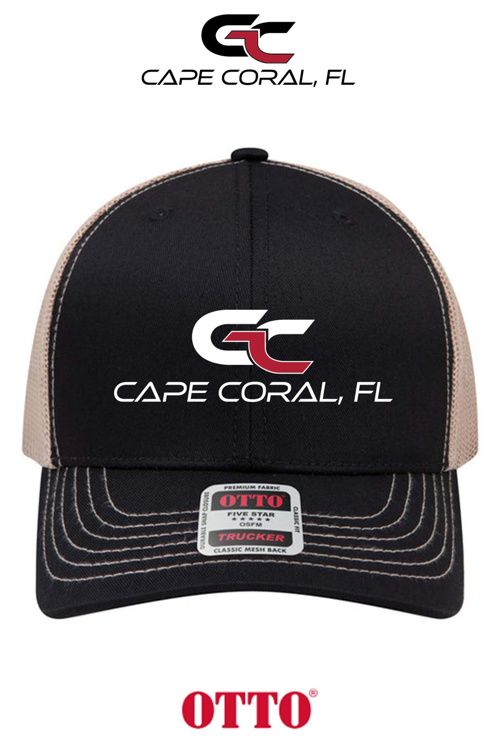 **BULK BUY SPECIAL** OTTO CAP® 6 Panel Mid Profile Mesh Back Trucker Hat - GORMAN CO - CAPE CORAL