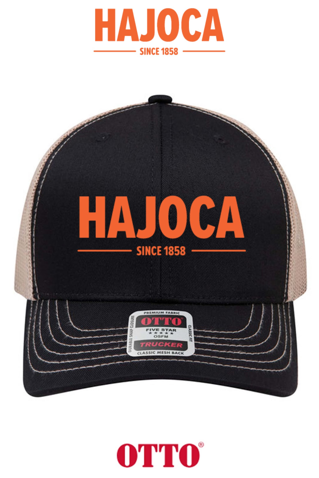 **BULK BUY SPECIAL** OTTO CAP® 6 Panel Mid Profile Mesh Back Trucker Hat - HAJOCA
