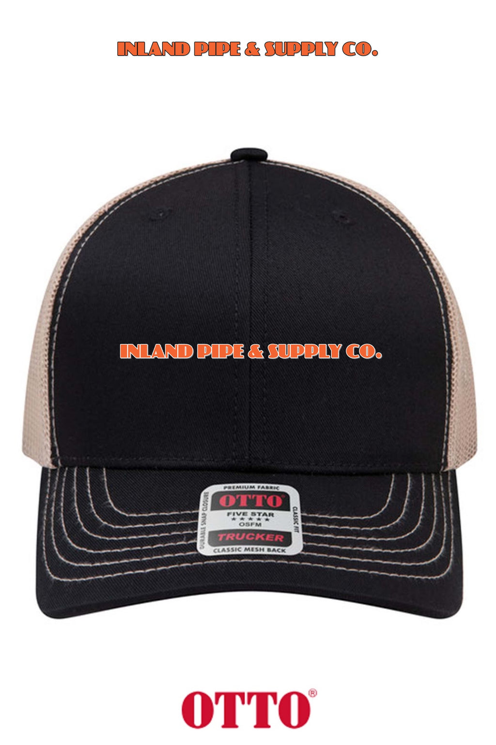 **BULK BUY SPECIAL** OTTO CAP® 6 Panel Mid Profile Mesh Back Trucker Hat - INLAND PIPE AND SUPPLY