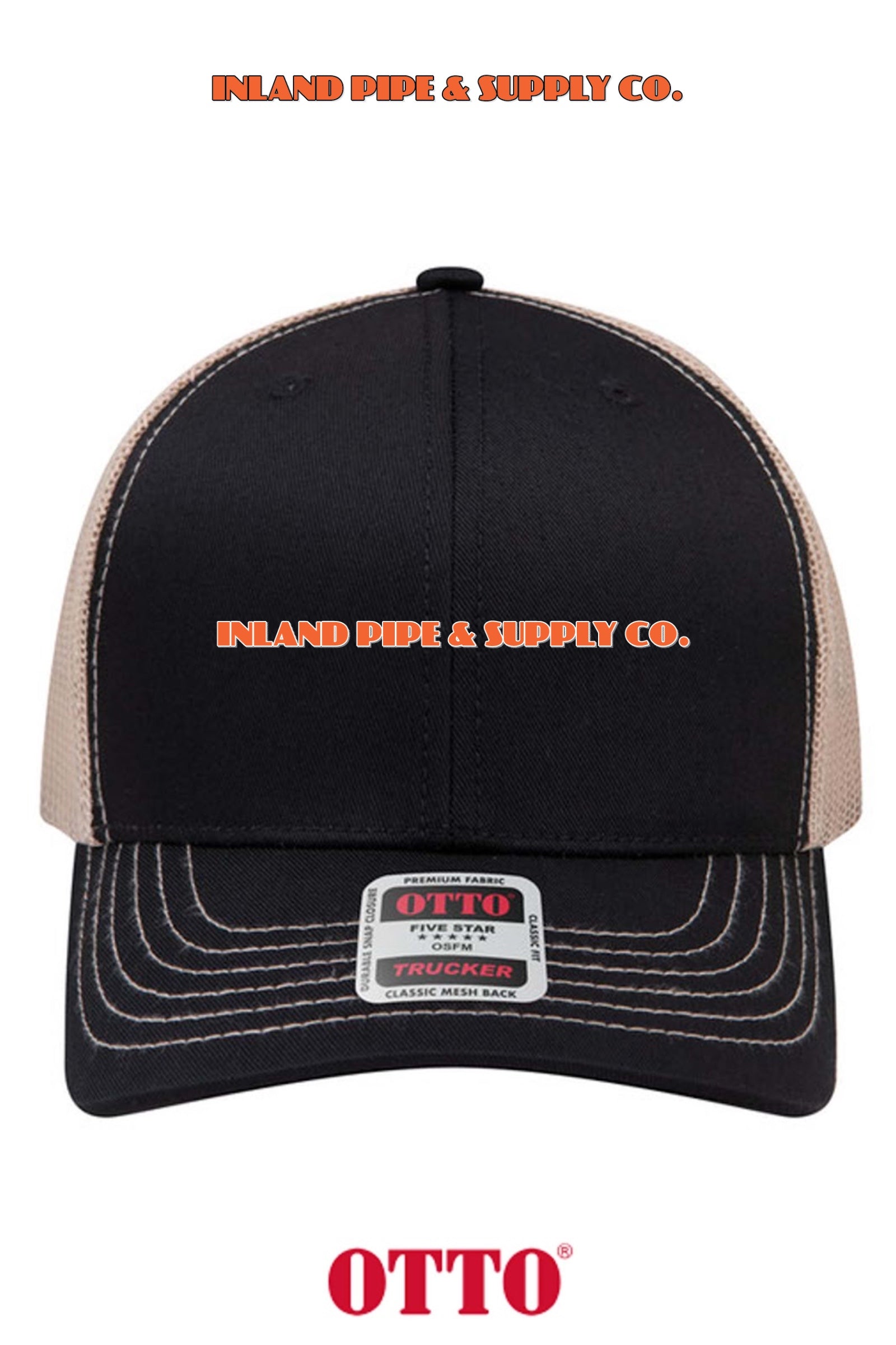 **BULK BUY SPECIAL** OTTO CAP® 6 Panel Mid Profile Mesh Back Trucker Hat - INLAND PIPE AND SUPPLY