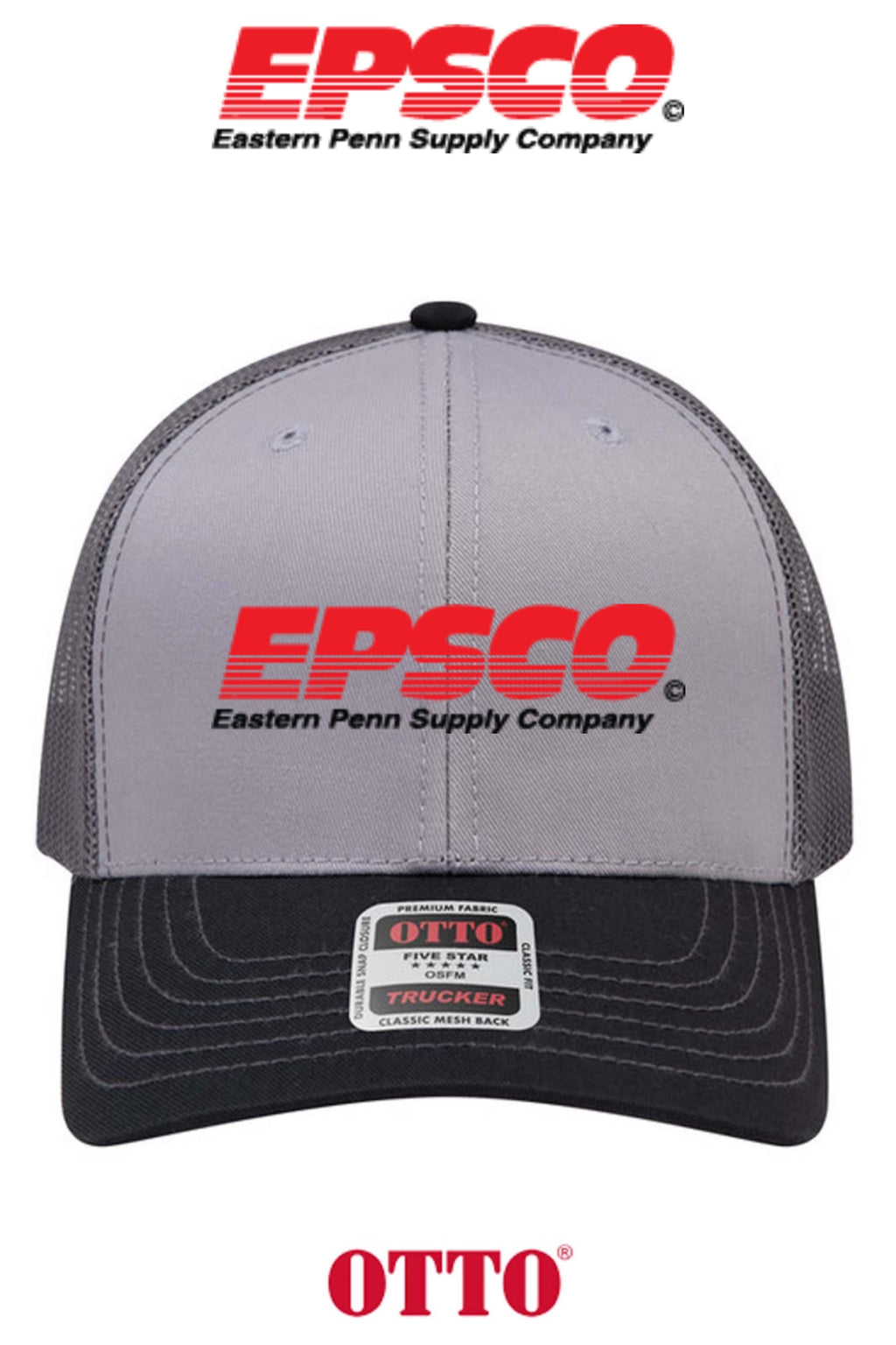 **BULK BUY SPECIAL** OTTO CAP® 6 Panel Mid Profile Mesh Back Trucker Hat - EPSCO
