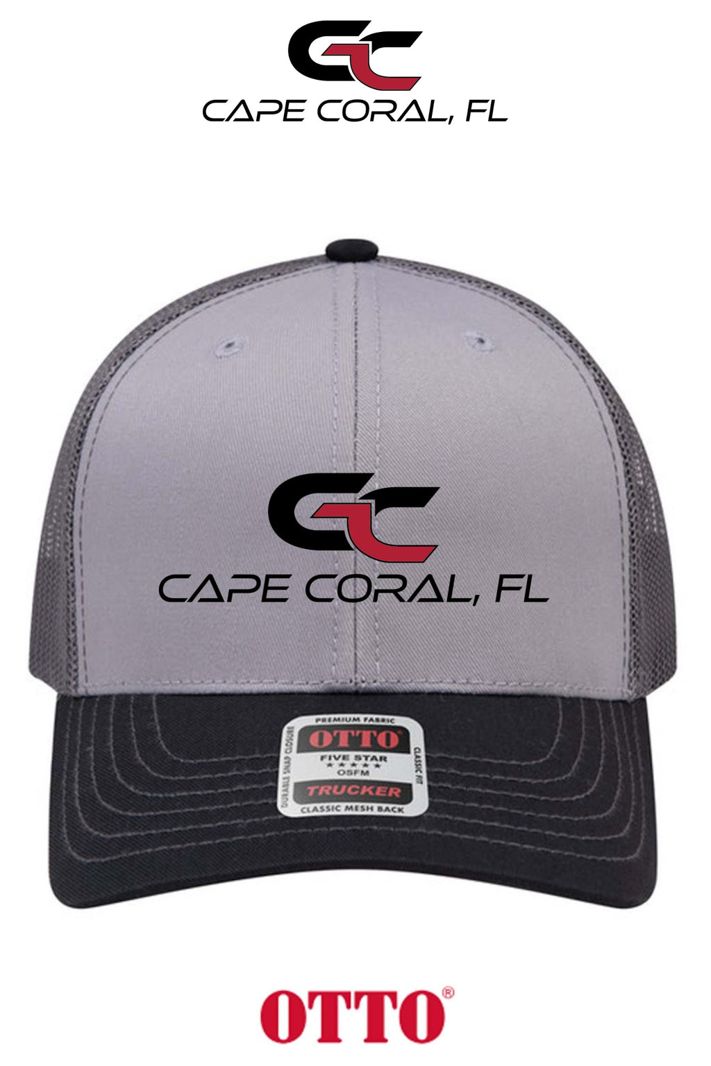 **BULK BUY SPECIAL** OTTO CAP® 6 Panel Mid Profile Mesh Back Trucker Hat - GORMAN CO - CAPE CORAL