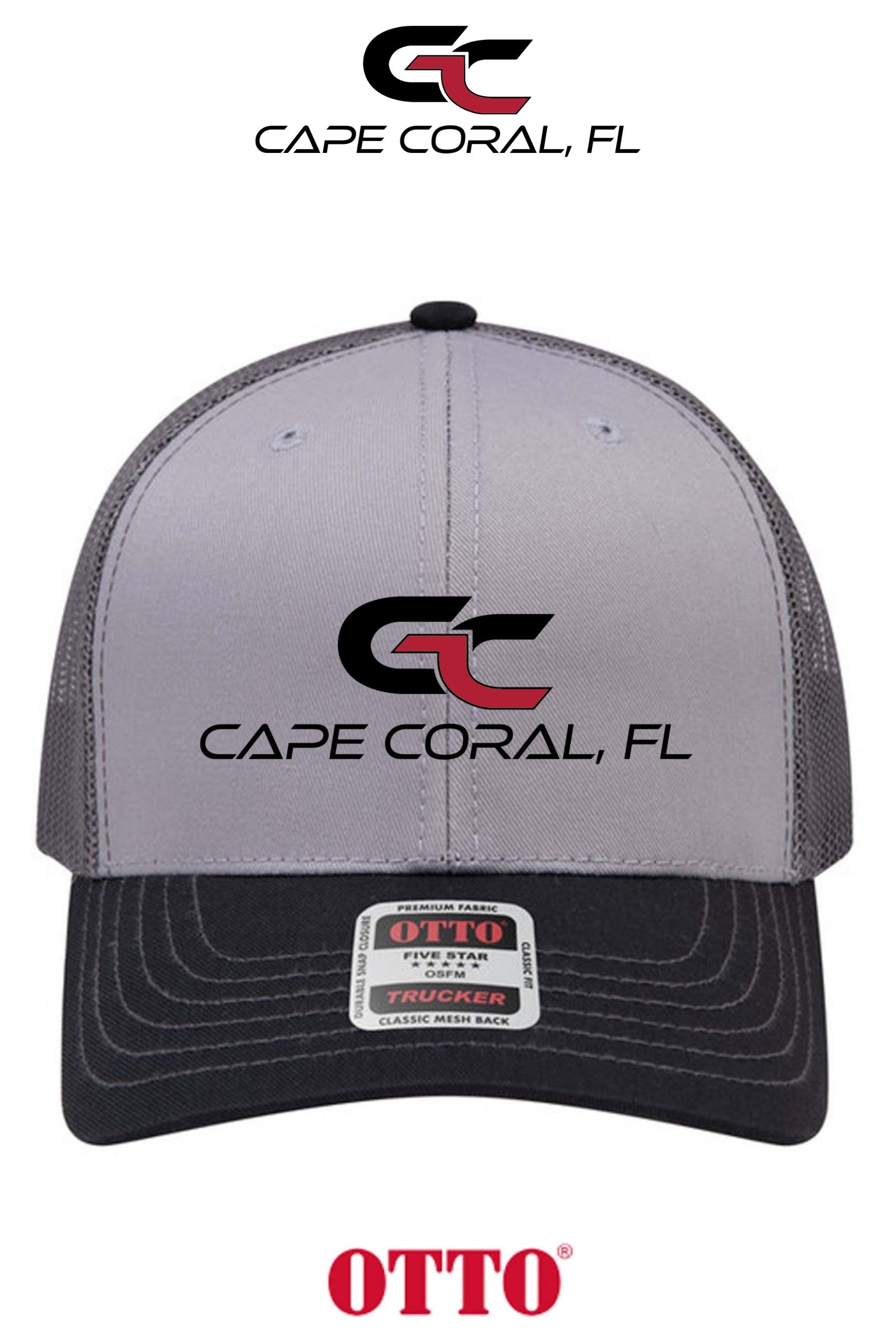 **BULK BUY SPECIAL** OTTO CAP® 6 Panel Mid Profile Mesh Back Trucker Hat - GORMAN CO - CAPE CORAL