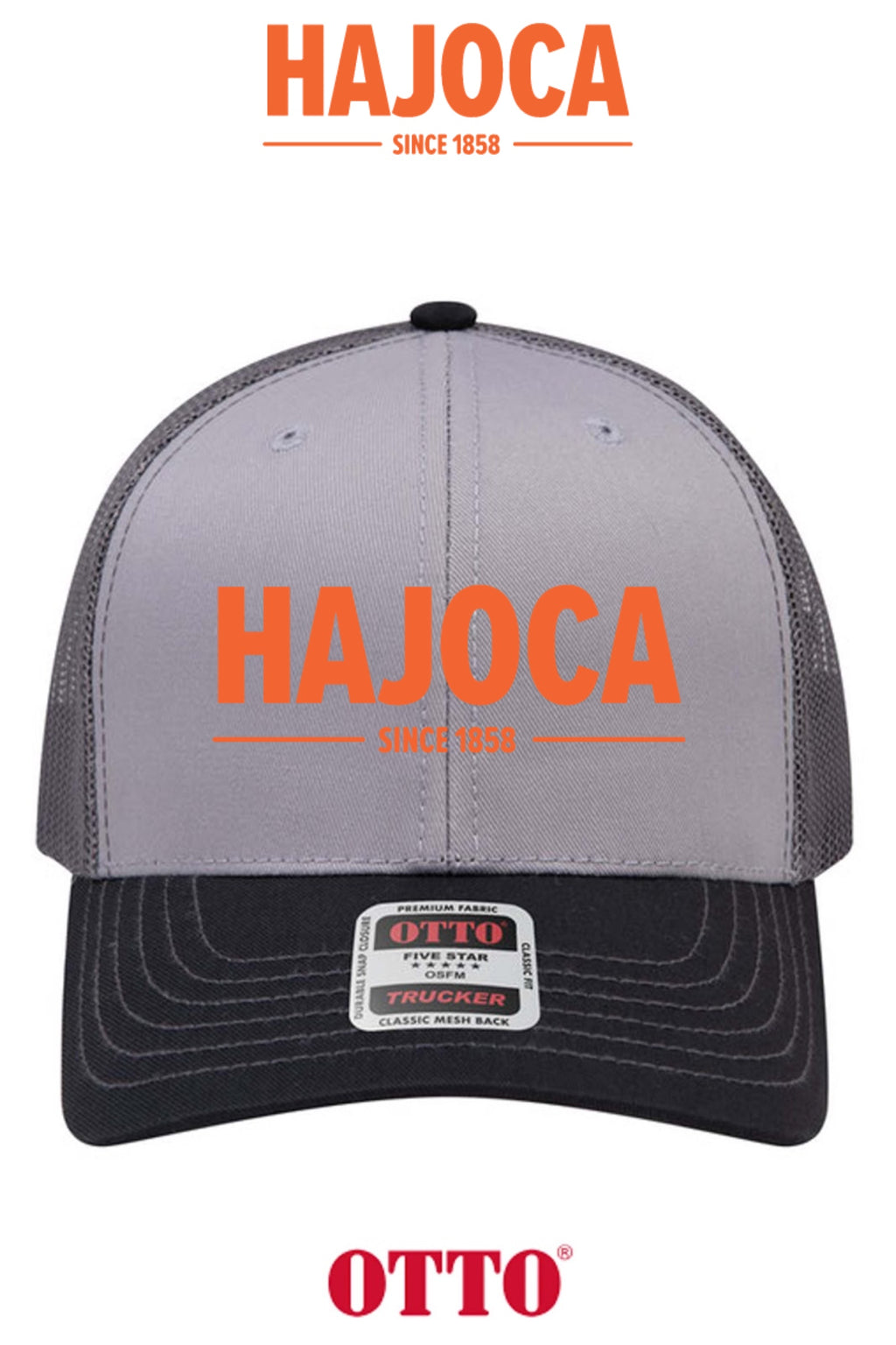 **BULK BUY SPECIAL** OTTO CAP® 6 Panel Mid Profile Mesh Back Trucker Hat - HAJOCA