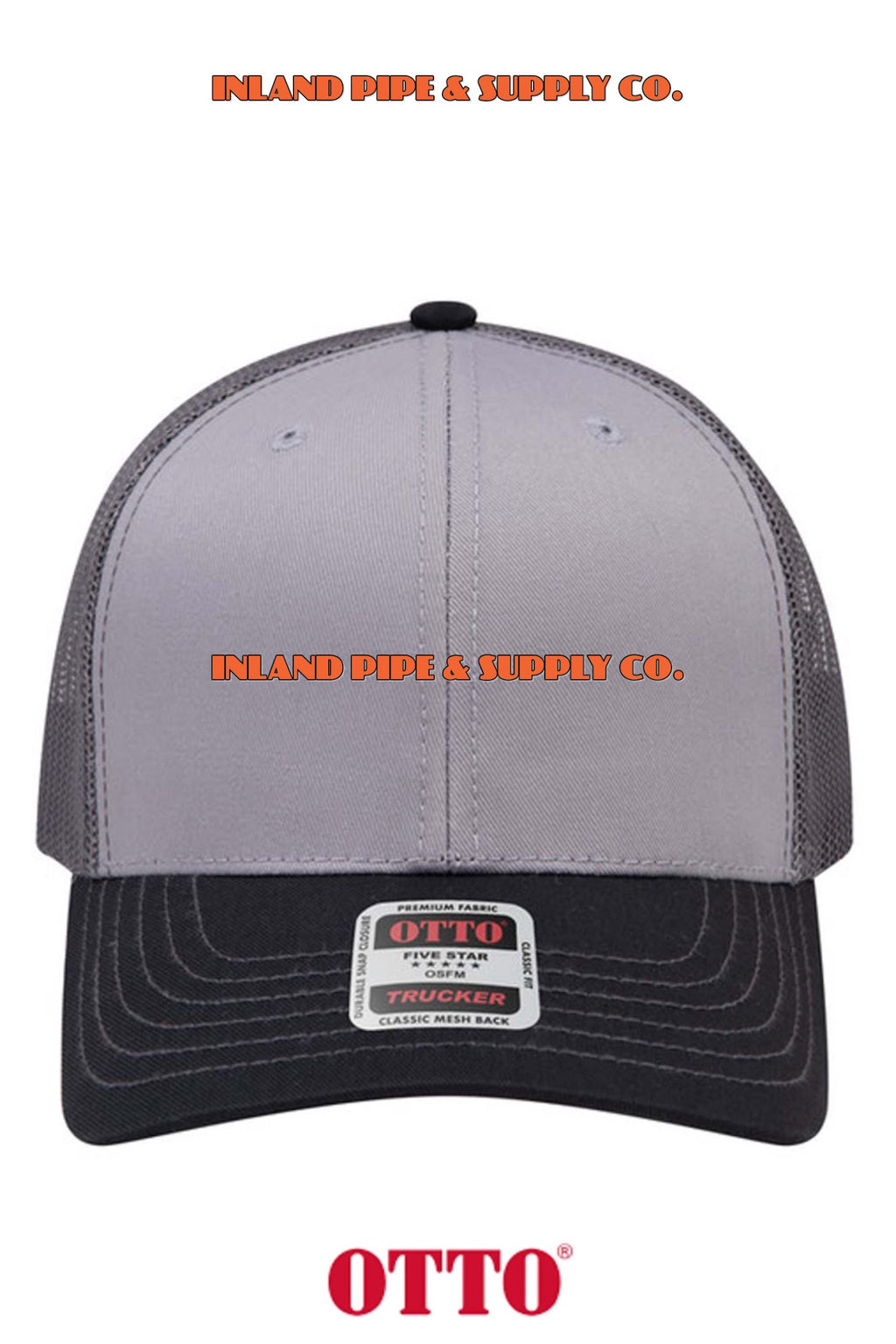 **BULK BUY SPECIAL** OTTO CAP® 6 Panel Mid Profile Mesh Back Trucker Hat - INLAND PIPE AND SUPPLY