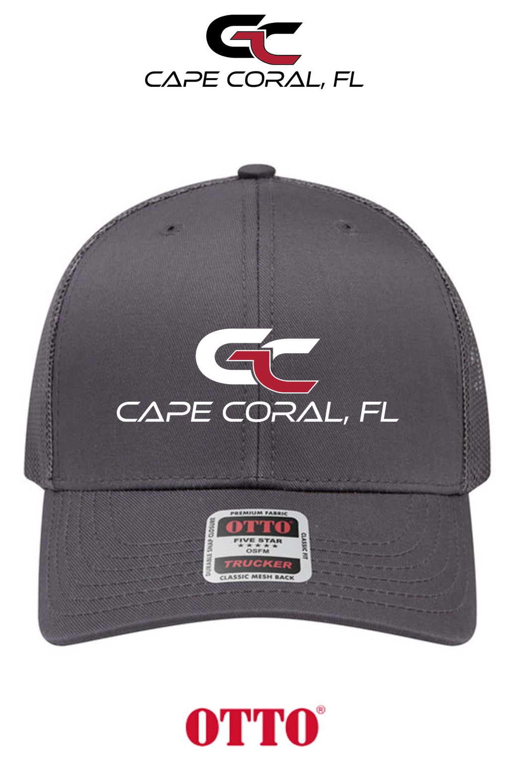 **BULK BUY SPECIAL** OTTO CAP® 6 Panel Mid Profile Mesh Back Trucker Hat - GORMAN CO - CAPE CORAL