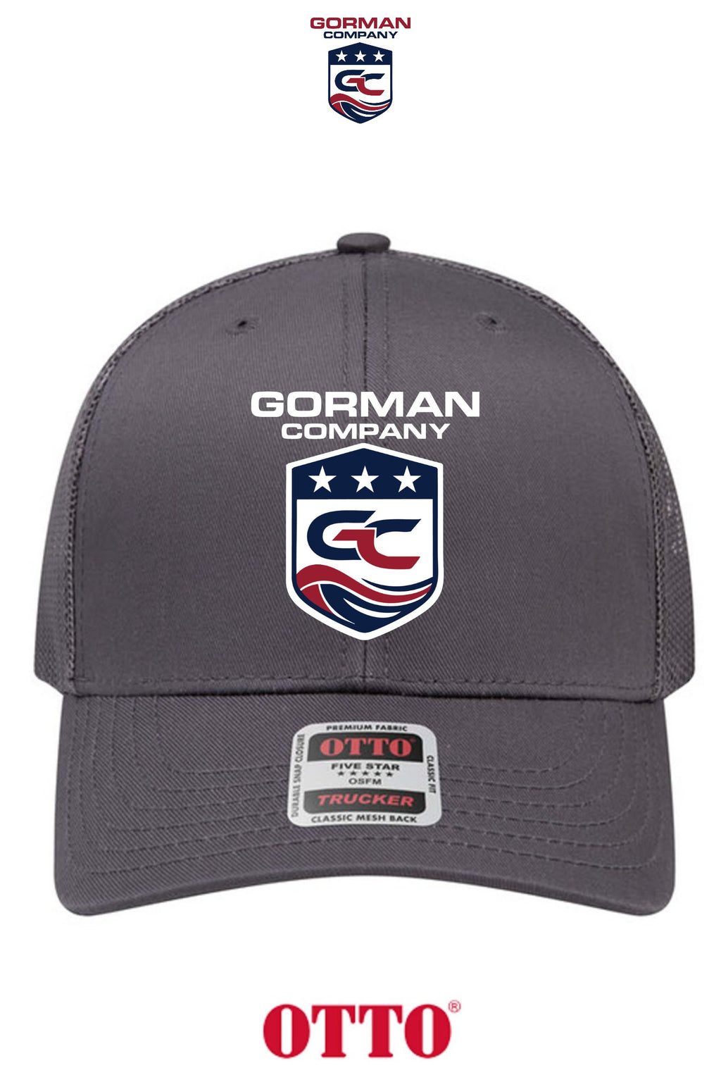 **BULK BUY SPECIAL** OTTO CAP® 6 Panel Mid Profile Mesh Back Trucker Hat - GORMAN CO - PANAMA CITY