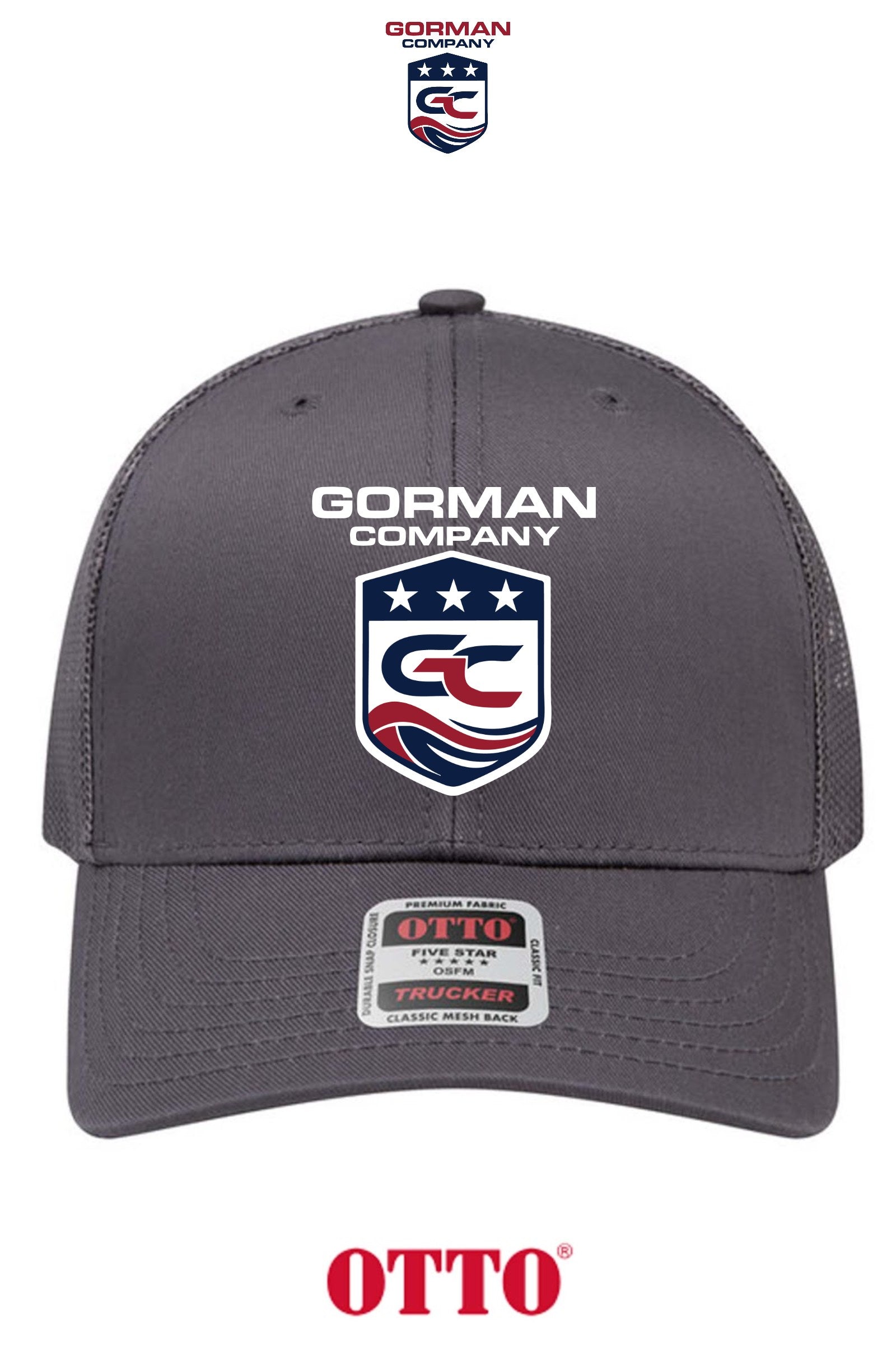 **BULK BUY SPECIAL** OTTO CAP® 6 Panel Mid Profile Mesh Back Trucker Hat - GORMAN CO - PANAMA CITY