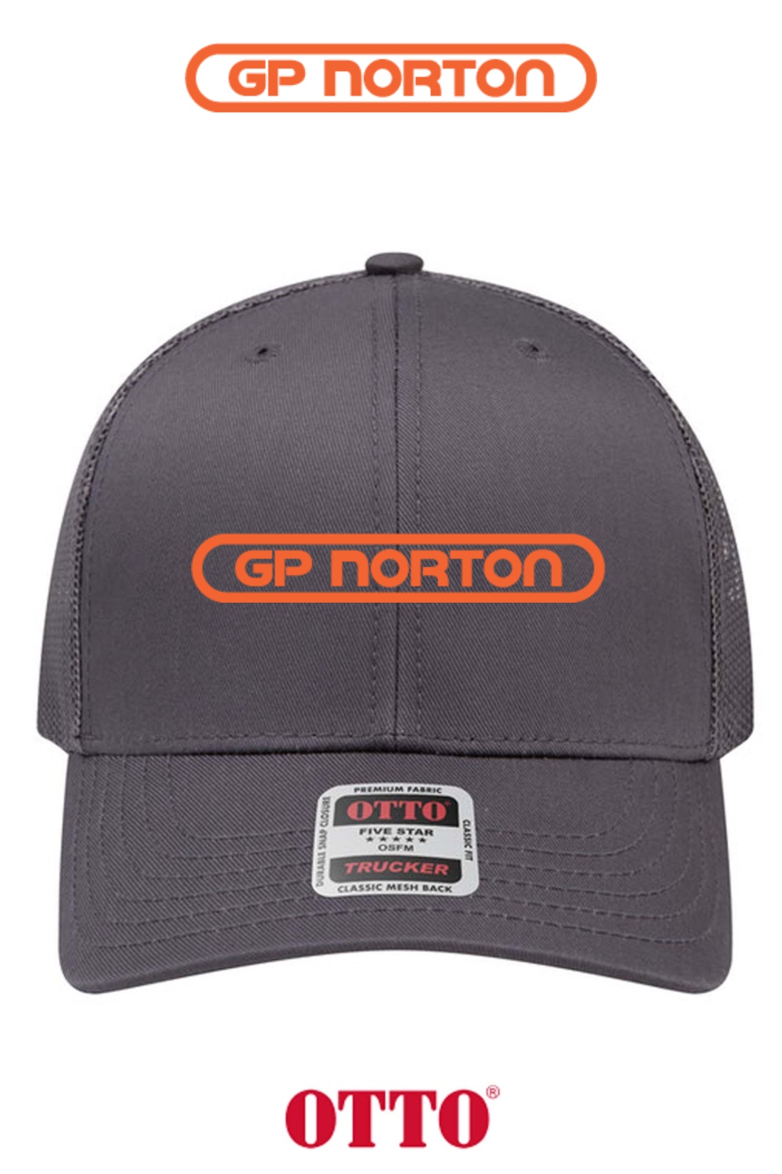 **BULK BUY SPECIAL** OTTO CAP® 6 Panel Mid Profile Mesh Back Trucker Hat - G P NORTON