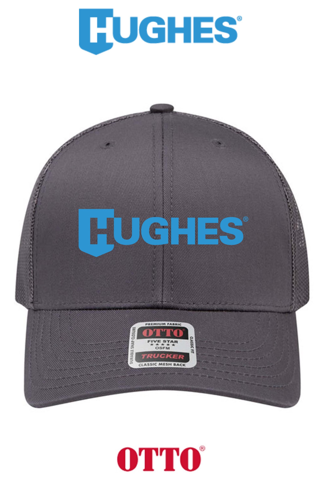 **BULK BUY SPECIAL** OTTO CAP® 6 Panel Mid Profile Mesh Back Trucker Hat - HUGHES SUPPLY