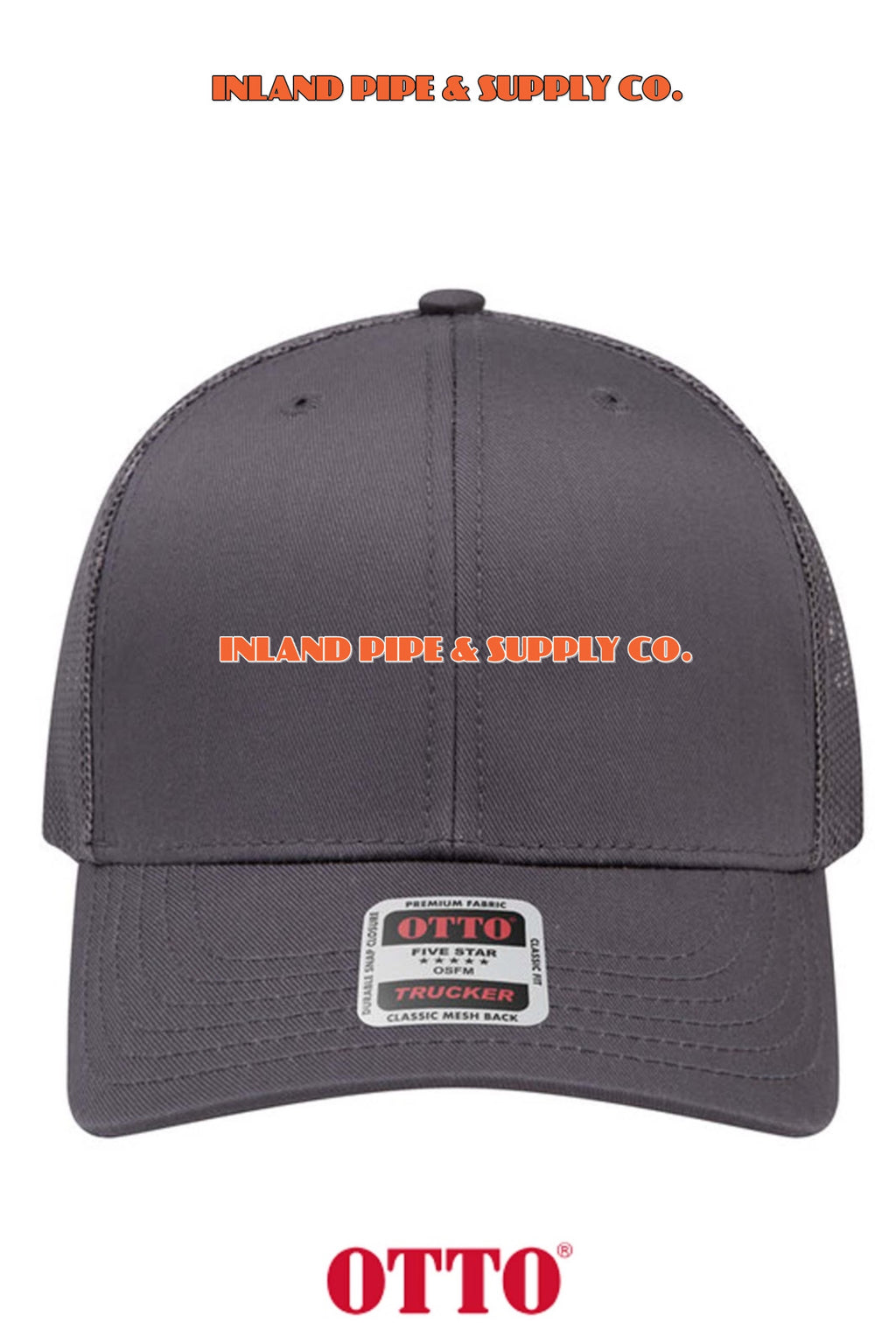 **BULK BUY SPECIAL** OTTO CAP® 6 Panel Mid Profile Mesh Back Trucker Hat - INLAND PIPE AND SUPPLY