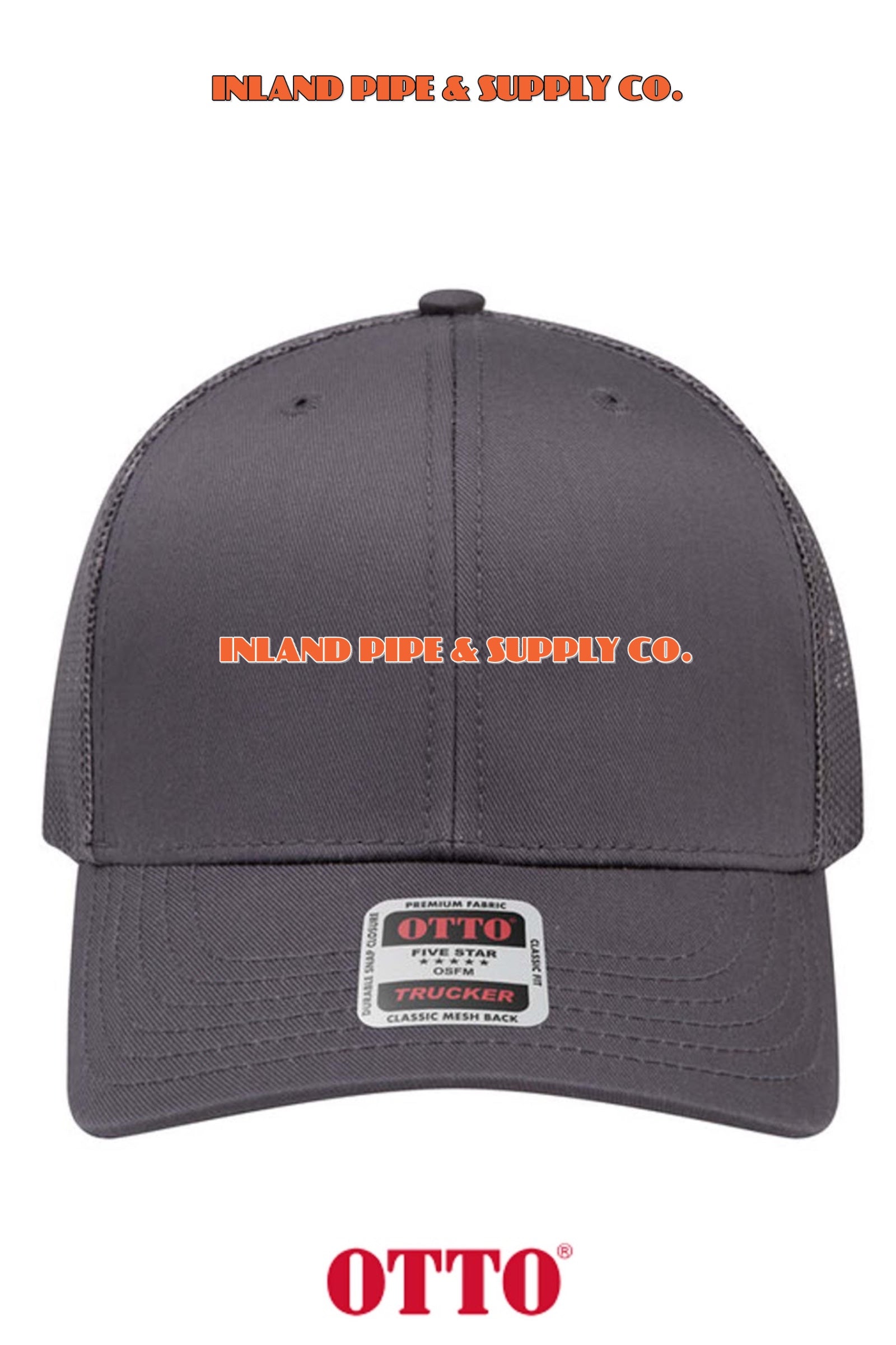 **BULK BUY SPECIAL** OTTO CAP® 6 Panel Mid Profile Mesh Back Trucker Hat - INLAND PIPE AND SUPPLY