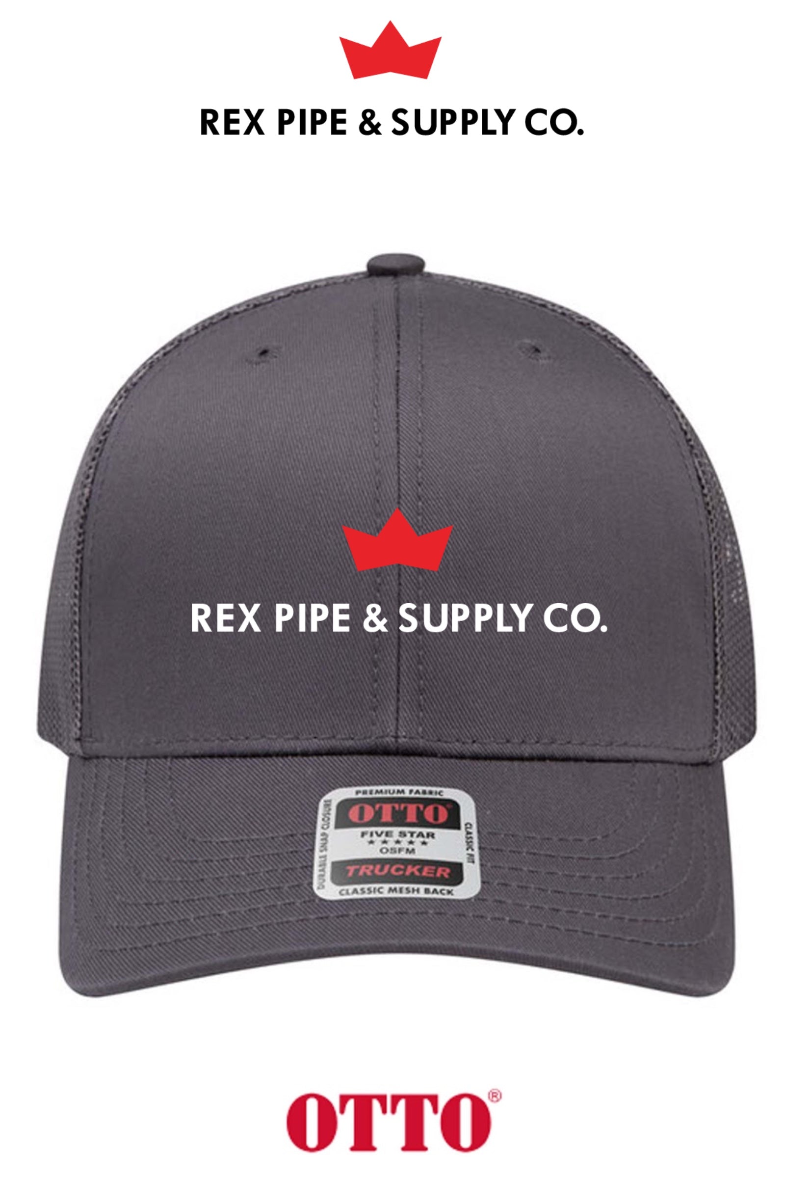 **BULK BUY SPECIAL** OTTO CAP® 6 Panel Mid Profile Mesh Back Trucker Hat - REX PIPE AND SUPPLY