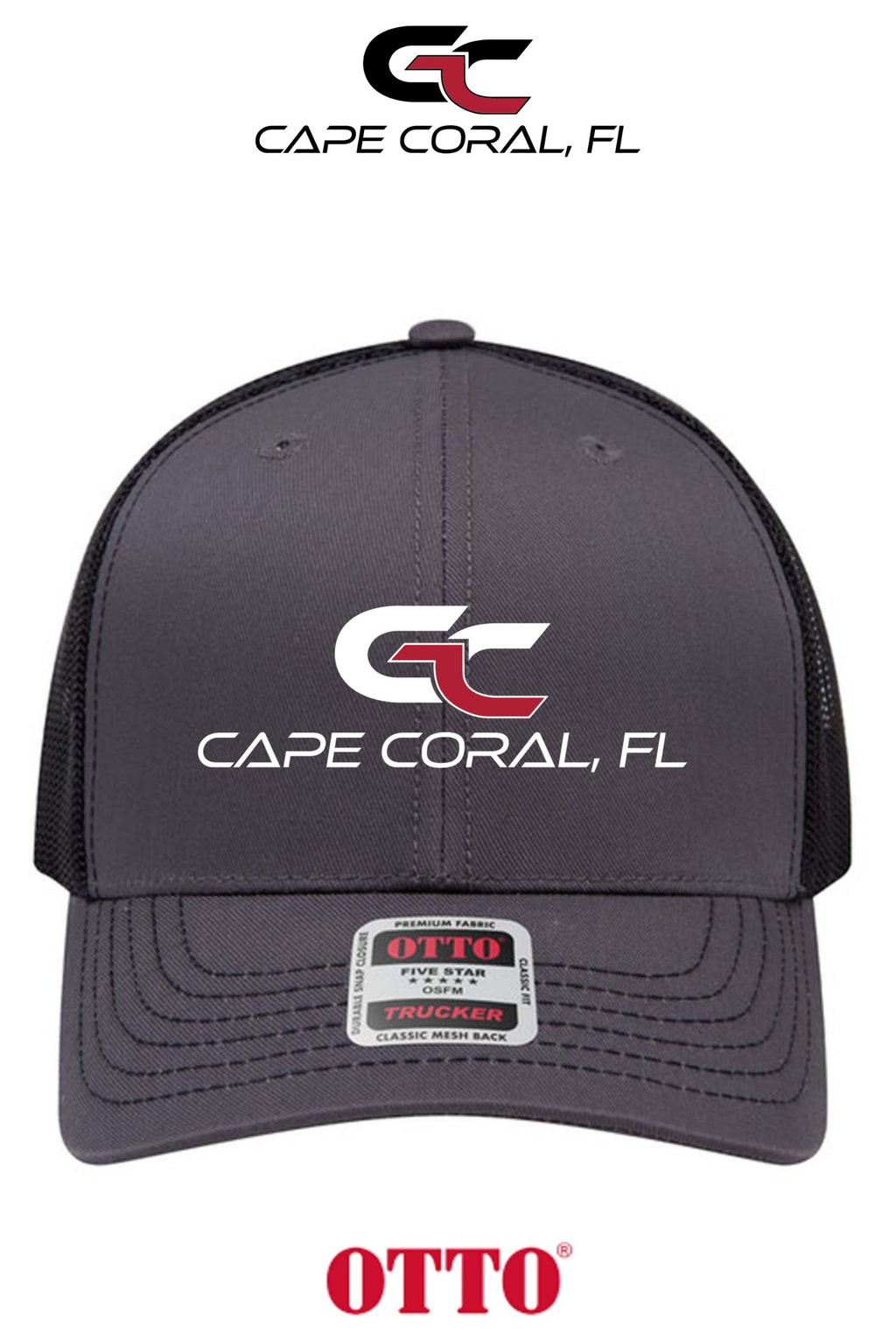 **BULK BUY SPECIAL** OTTO CAP® 6 Panel Mid Profile Mesh Back Trucker Hat - GORMAN CO - CAPE CORAL