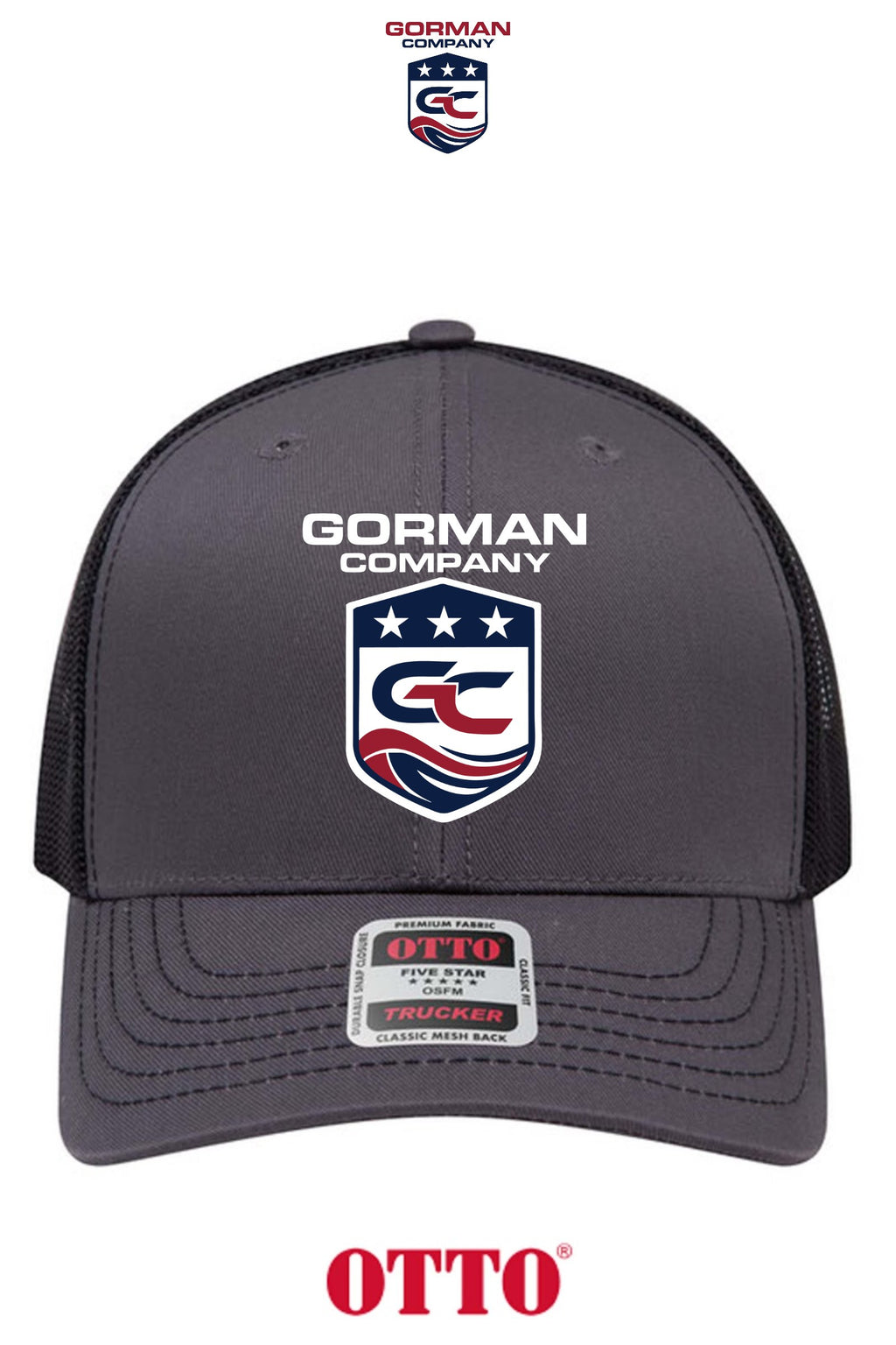 **BULK BUY SPECIAL** OTTO CAP® 6 Panel Mid Profile Mesh Back Trucker Hat - GORMAN CO - PANAMA CITY