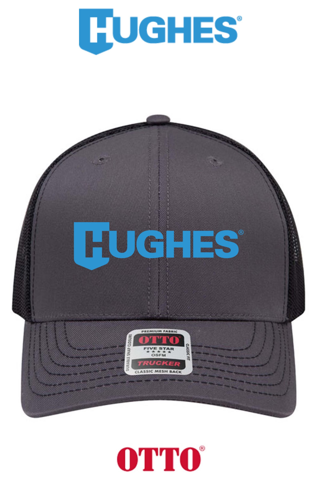**BULK BUY SPECIAL** OTTO CAP® 6 Panel Mid Profile Mesh Back Trucker Hat - HUGHES SUPPLY