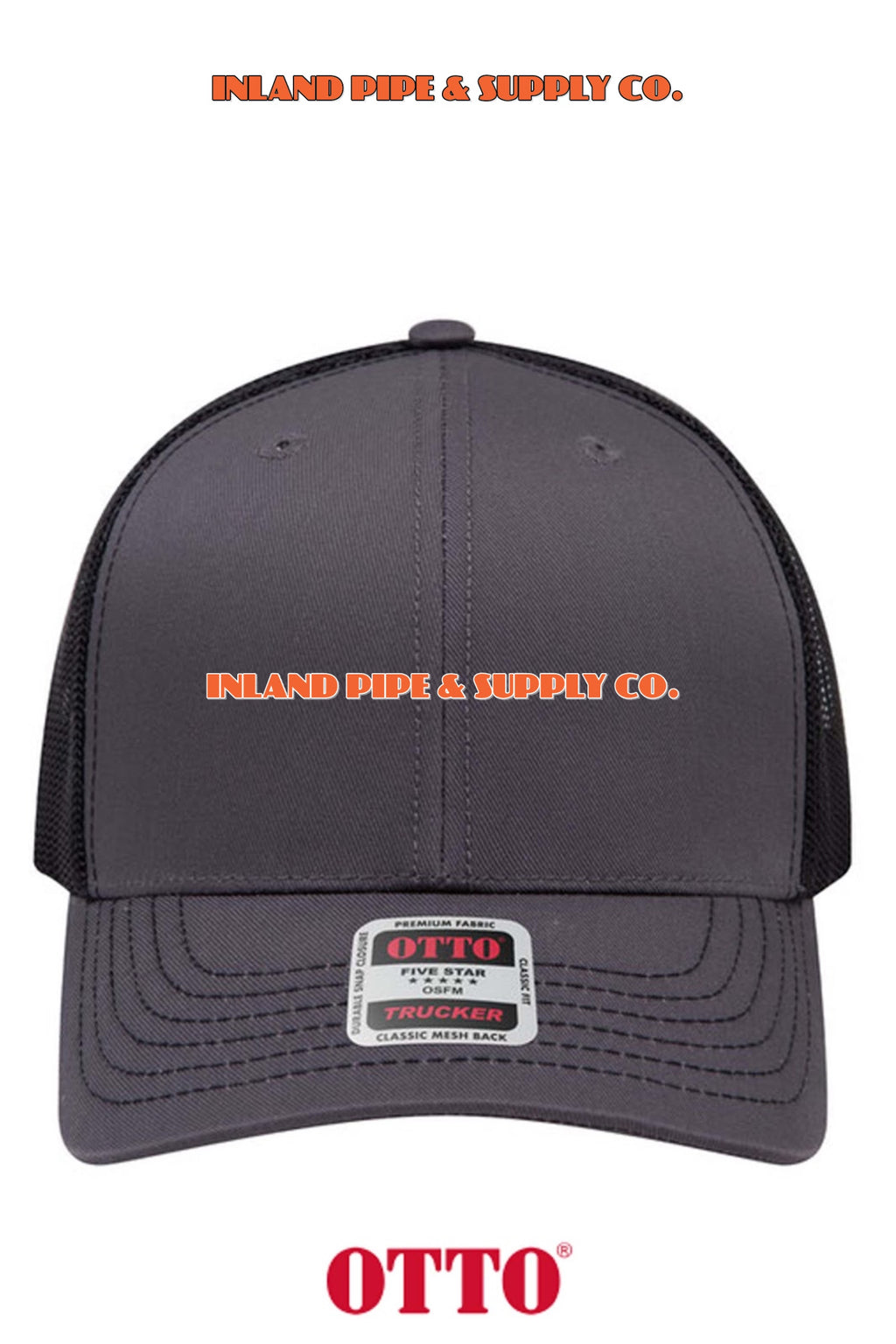 **BULK BUY SPECIAL** OTTO CAP® 6 Panel Mid Profile Mesh Back Trucker Hat - INLAND PIPE AND SUPPLY