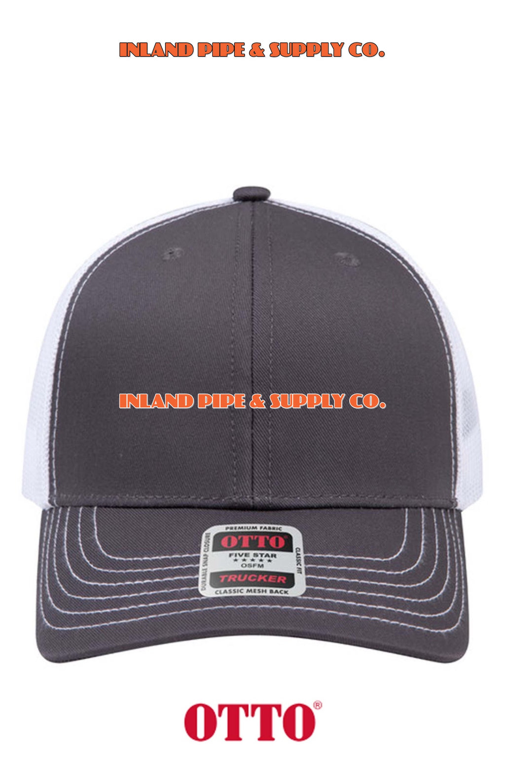 **BULK BUY SPECIAL** OTTO CAP® 6 Panel Mid Profile Mesh Back Trucker Hat - INLAND PIPE AND SUPPLY