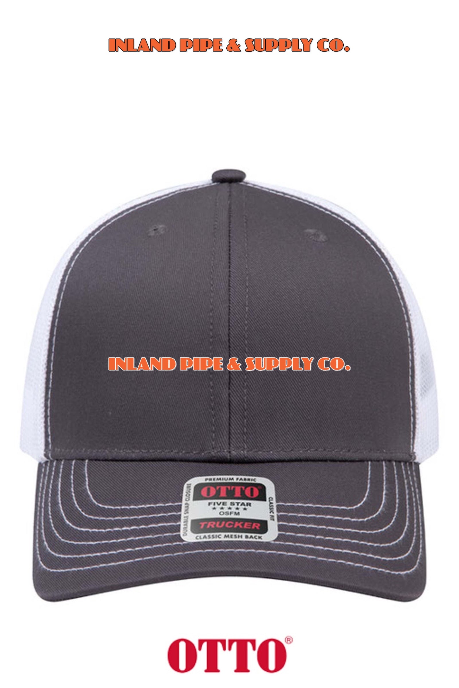 **BULK BUY SPECIAL** OTTO CAP® 6 Panel Mid Profile Mesh Back Trucker Hat - INLAND PIPE AND SUPPLY