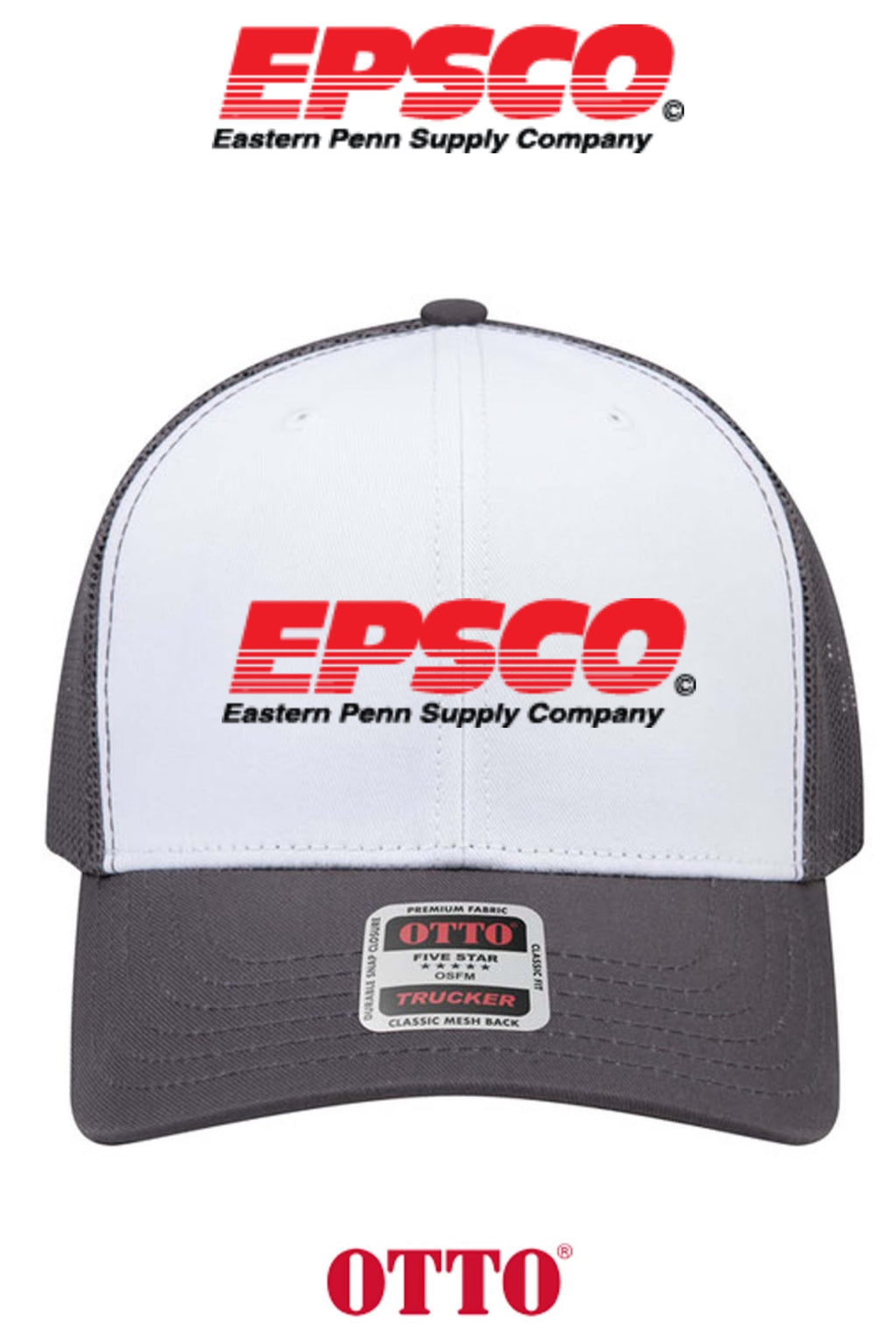 **BULK BUY SPECIAL** OTTO CAP® 6 Panel Mid Profile Mesh Back Trucker Hat - EPSCO