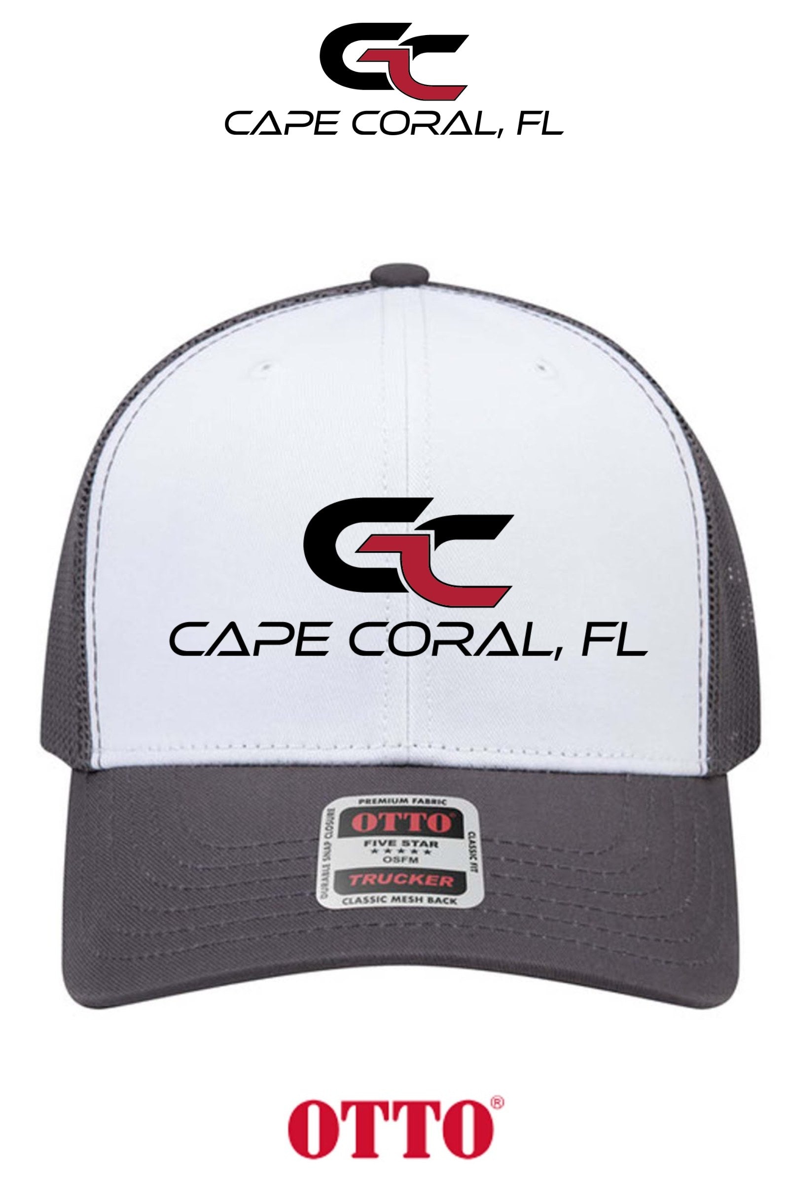 **BULK BUY SPECIAL** OTTO CAP® 6 Panel Mid Profile Mesh Back Trucker Hat - GORMAN CO - CAPE CORAL