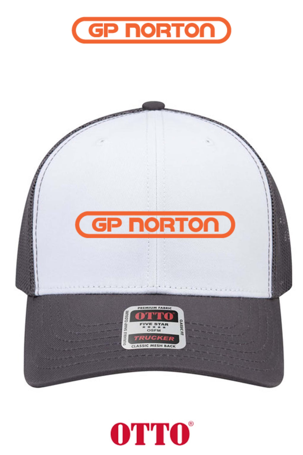 **BULK BUY SPECIAL** OTTO CAP® 6 Panel Mid Profile Mesh Back Trucker Hat - G P NORTON