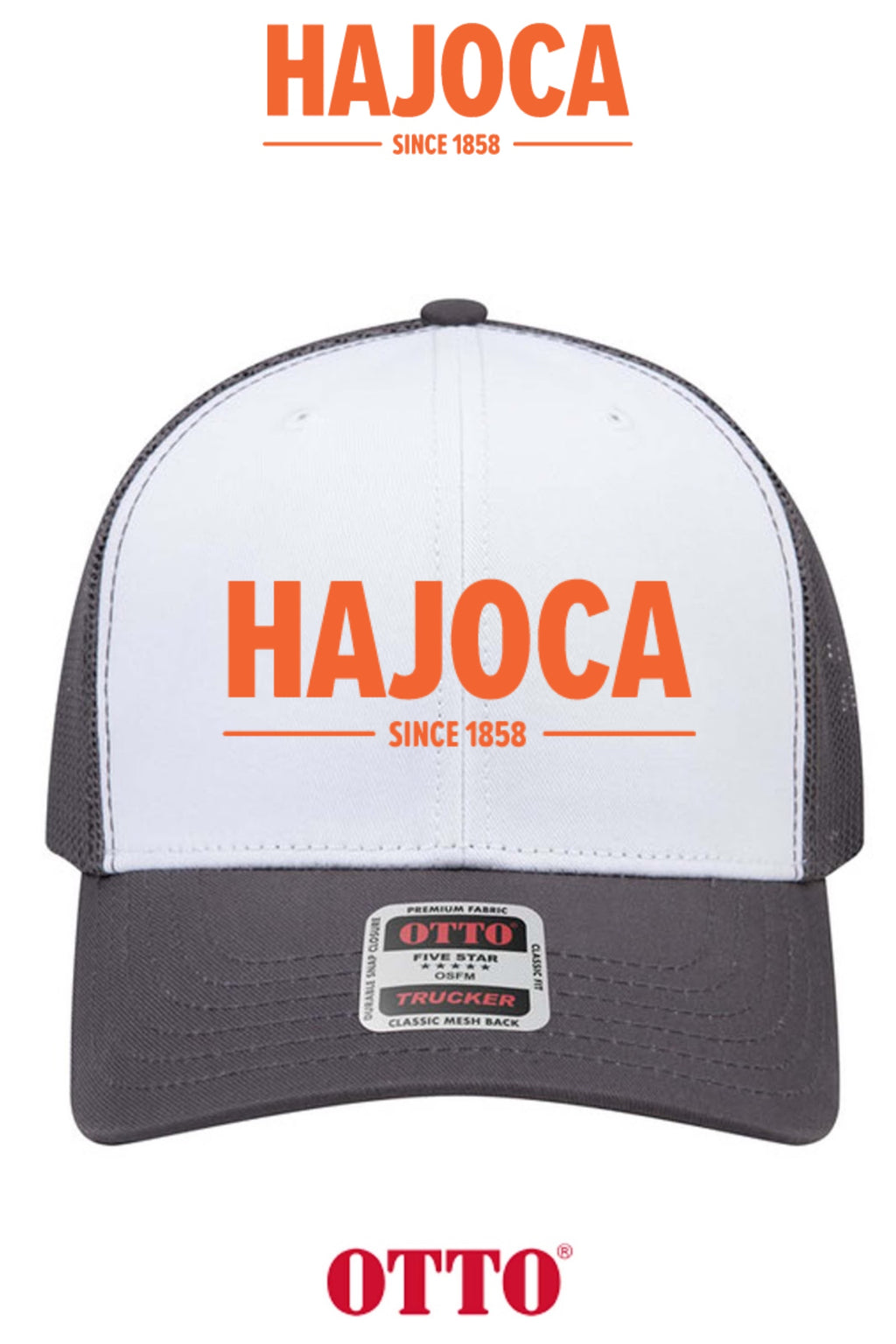 **BULK BUY SPECIAL** OTTO CAP® 6 Panel Mid Profile Mesh Back Trucker Hat - HAJOCA