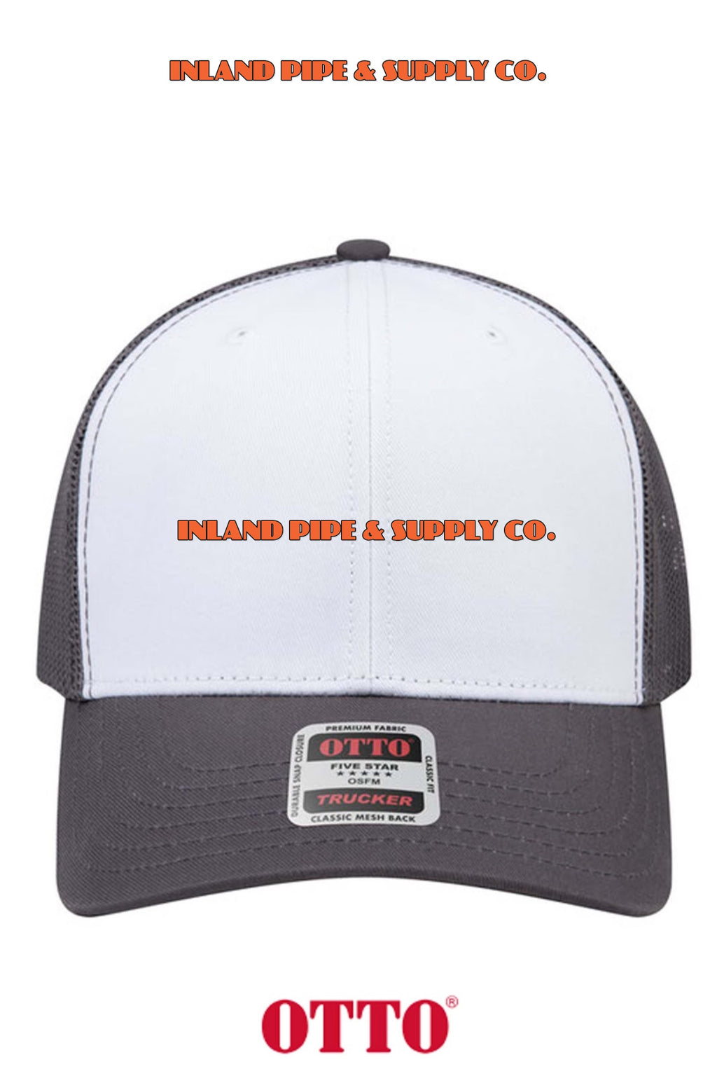 **BULK BUY SPECIAL** OTTO CAP® 6 Panel Mid Profile Mesh Back Trucker Hat - INLAND PIPE AND SUPPLY
