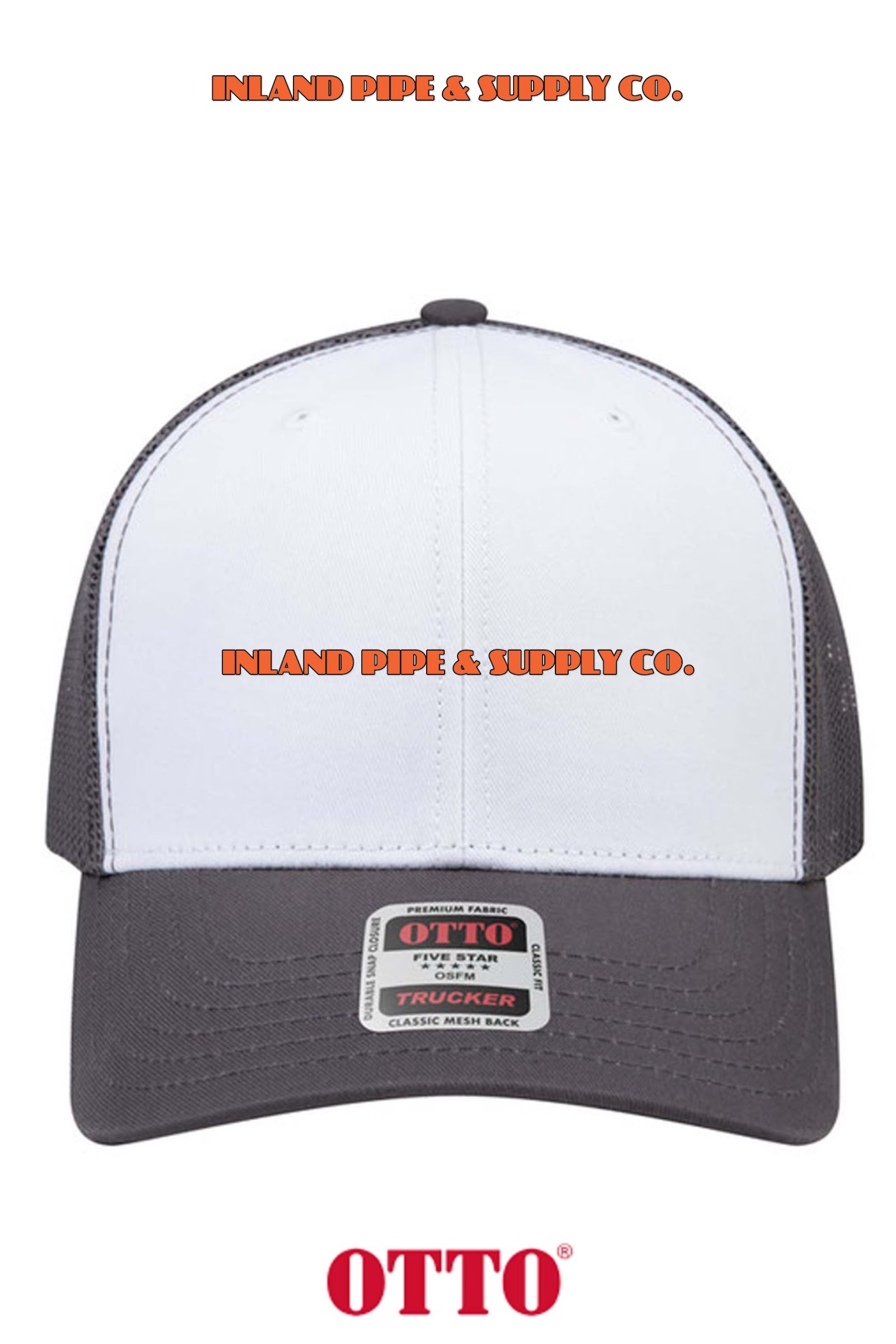 **BULK BUY SPECIAL** OTTO CAP® 6 Panel Mid Profile Mesh Back Trucker Hat - INLAND PIPE AND SUPPLY