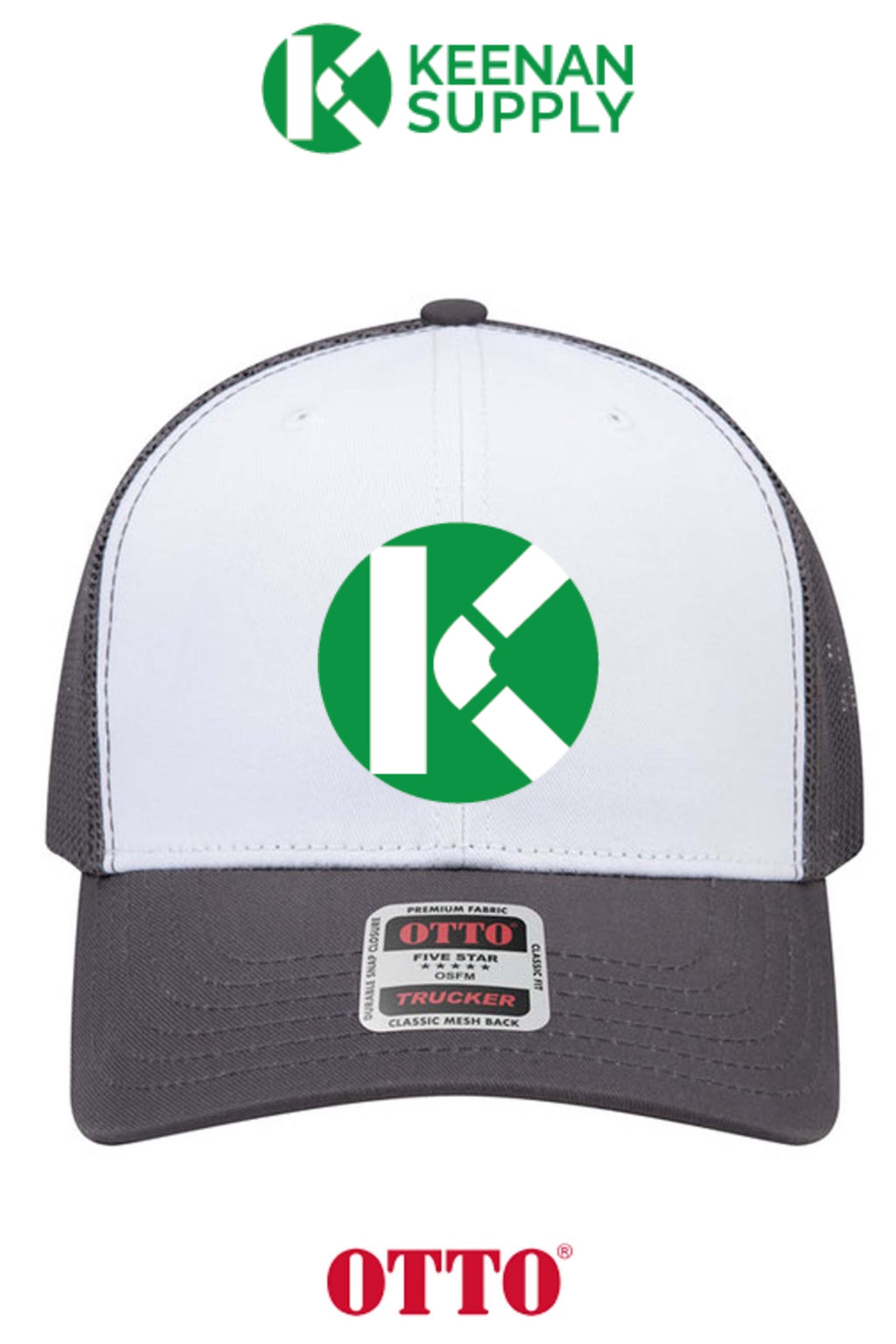 **BULK BUY SPECIAL** OTTO CAP® 6 Panel Mid Profile Mesh Back Trucker Hat - KEENAN SUPPLY