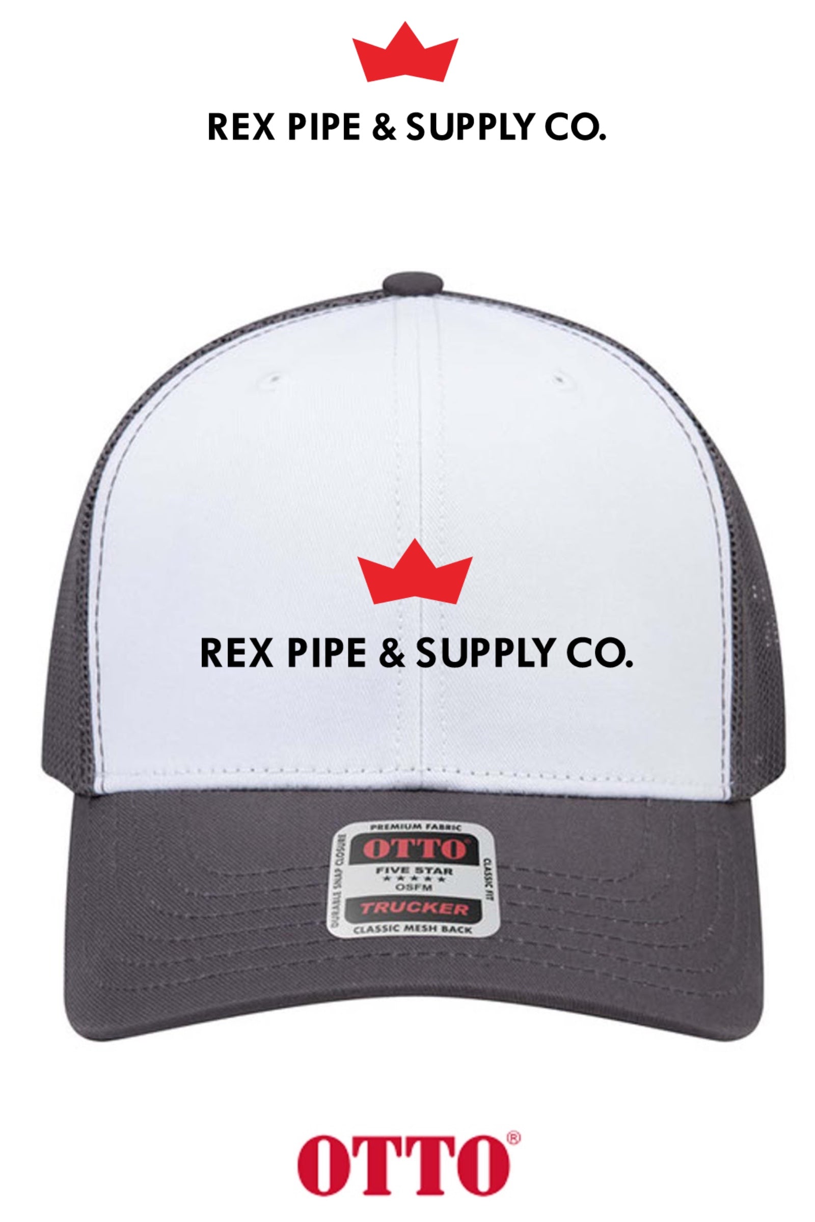 **BULK BUY SPECIAL** OTTO CAP® 6 Panel Mid Profile Mesh Back Trucker Hat - REX PIPE AND SUPPLY