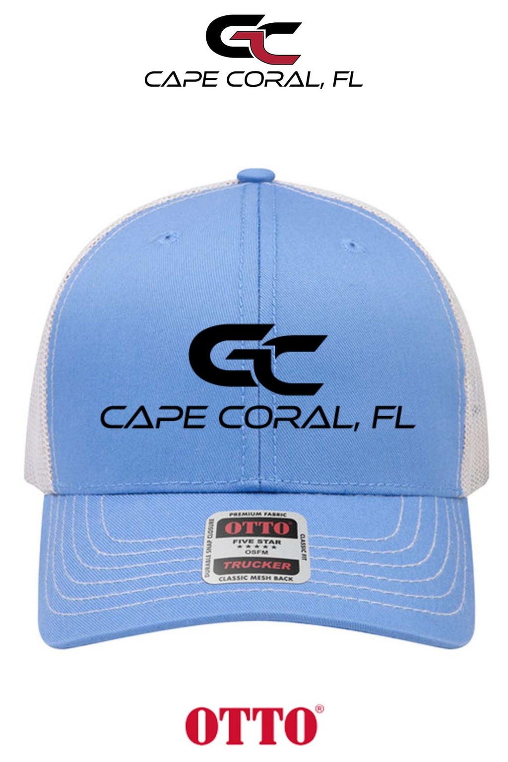 **BULK BUY SPECIAL** OTTO CAP® 6 Panel Mid Profile Mesh Back Trucker Hat - GORMAN CO - CAPE CORAL
