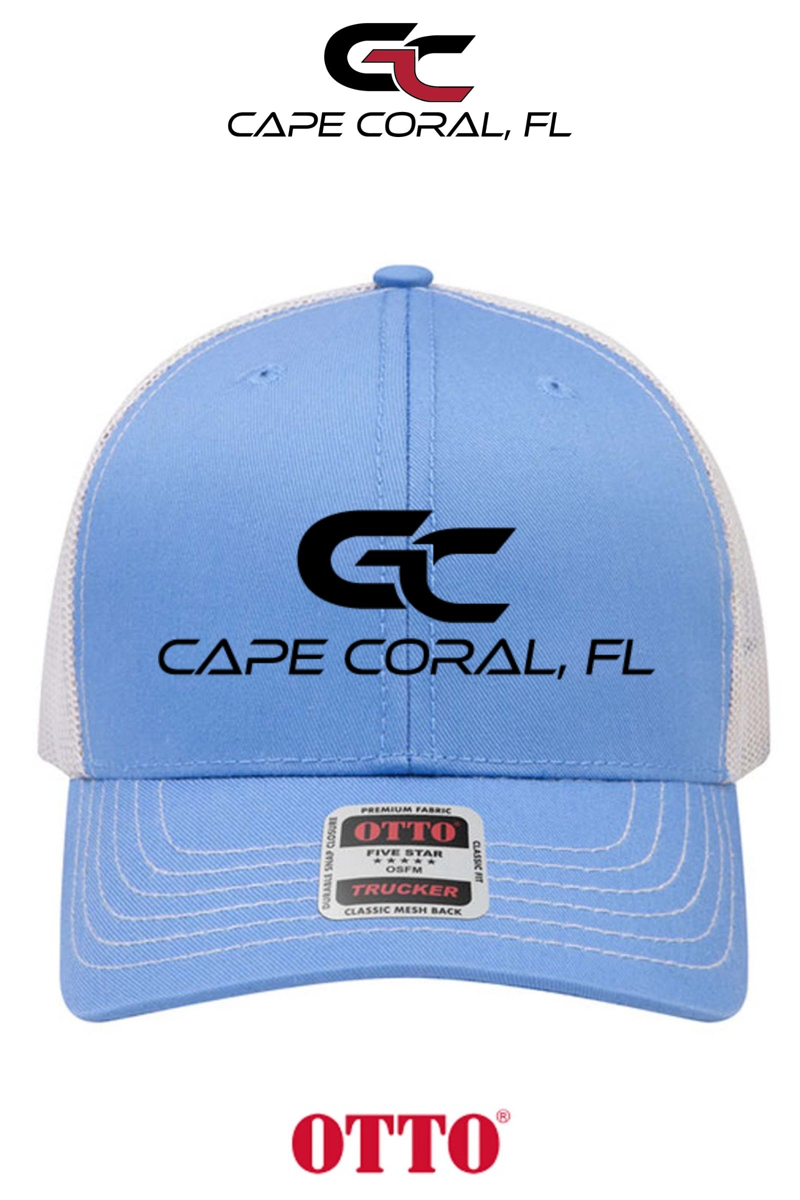 **BULK BUY SPECIAL** OTTO CAP® 6 Panel Mid Profile Mesh Back Trucker Hat - GORMAN CO - CAPE CORAL