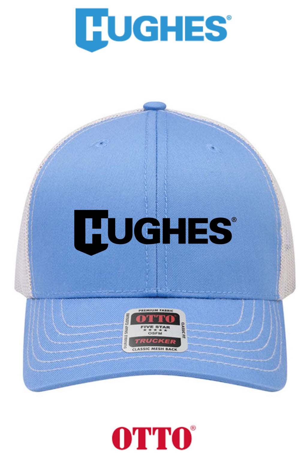 **BULK BUY SPECIAL** OTTO CAP® 6 Panel Mid Profile Mesh Back Trucker Hat - HUGHES SUPPLY