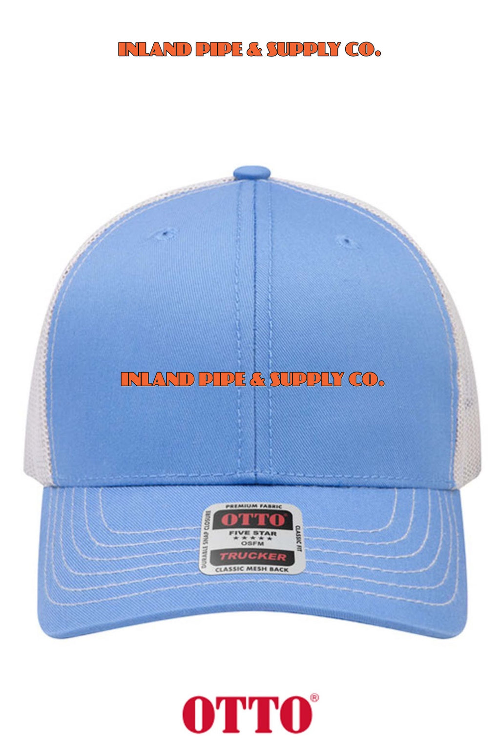 **BULK BUY SPECIAL** OTTO CAP® 6 Panel Mid Profile Mesh Back Trucker Hat - INLAND PIPE AND SUPPLY