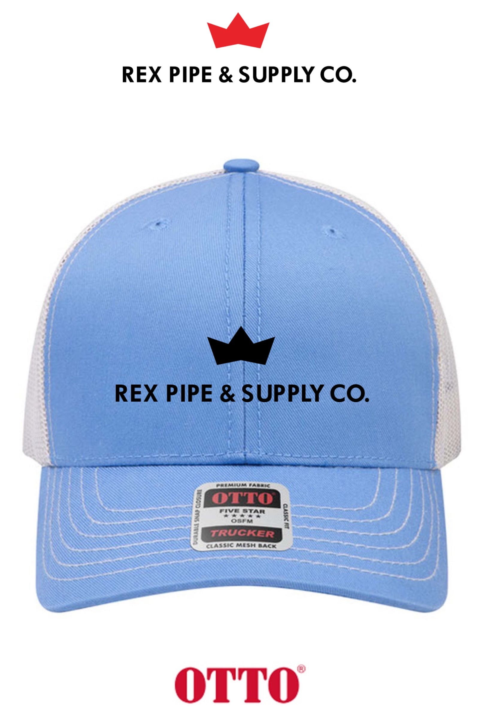 **BULK BUY SPECIAL** OTTO CAP® 6 Panel Mid Profile Mesh Back Trucker Hat - REX PIPE AND SUPPLY