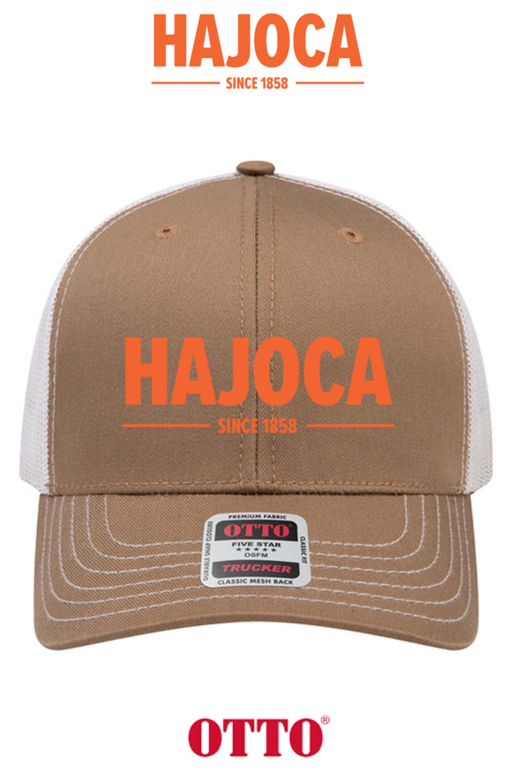 **BULK BUY SPECIAL** OTTO CAP® 6 Panel Mid Profile Mesh Back Trucker Hat - HAJOCA