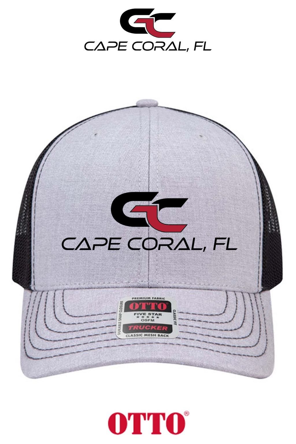 **BULK BUY SPECIAL** OTTO CAP® 6 Panel Mid Profile Mesh Back Trucker Hat - GORMAN CO - CAPE CORAL