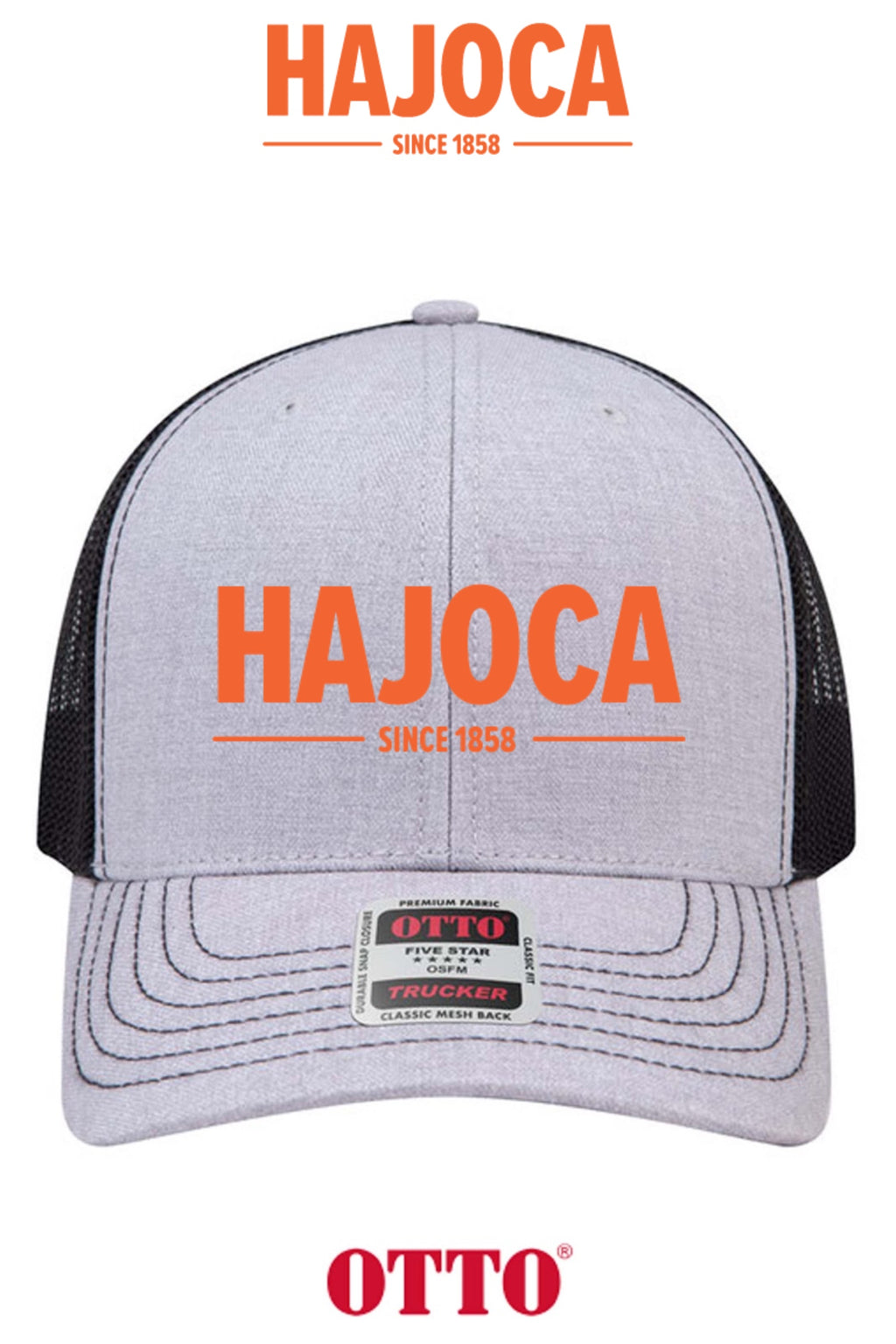 **BULK BUY SPECIAL** OTTO CAP® 6 Panel Mid Profile Mesh Back Trucker Hat - HAJOCA