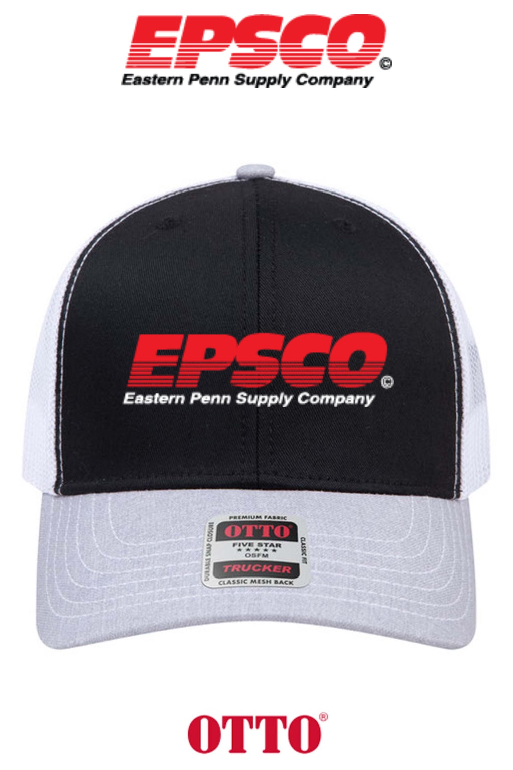 **BULK BUY SPECIAL** OTTO CAP® 6 Panel Mid Profile Mesh Back Trucker Hat - EPSCO
