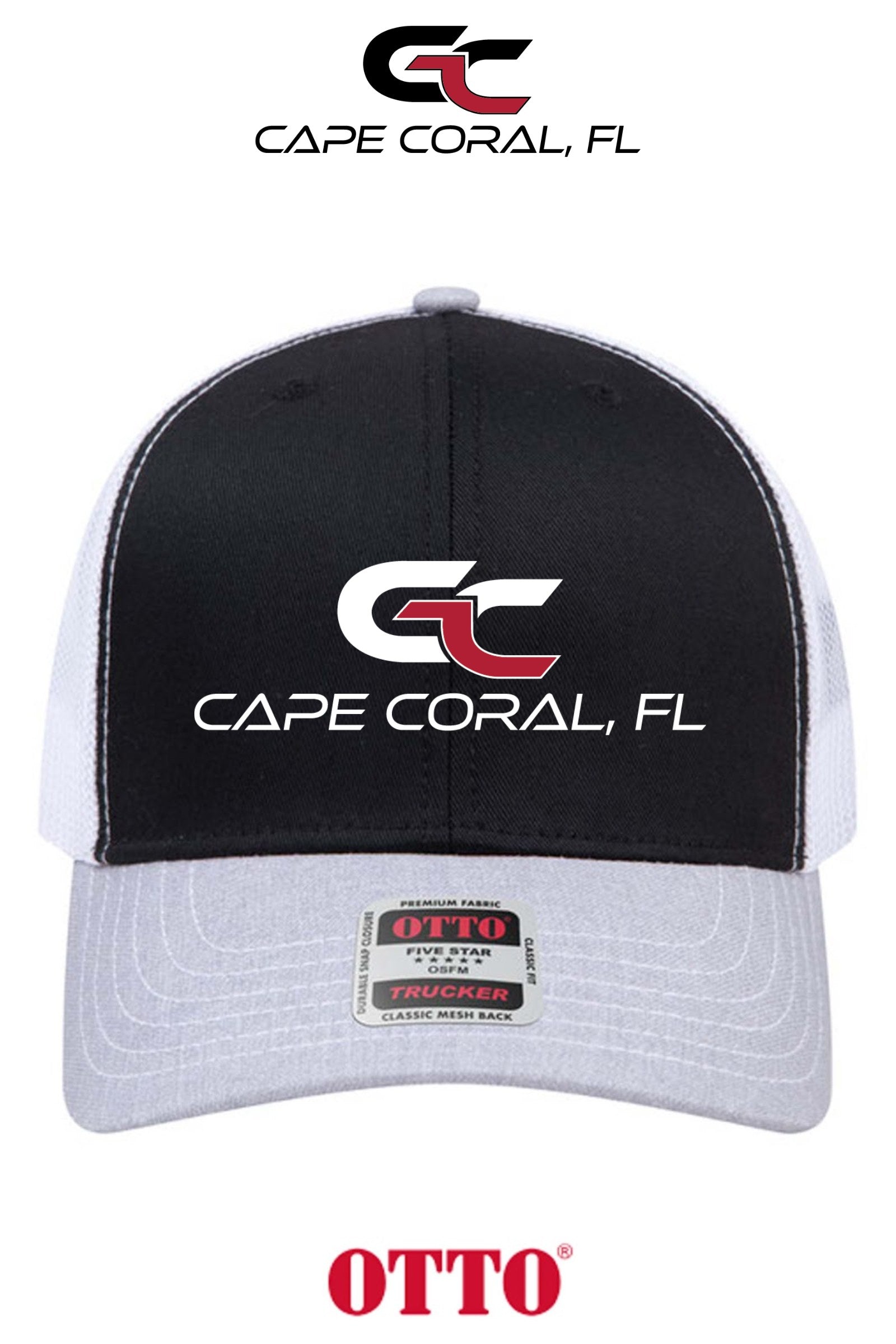 **BULK BUY SPECIAL** OTTO CAP® 6 Panel Mid Profile Mesh Back Trucker Hat - GORMAN CO - CAPE CORAL